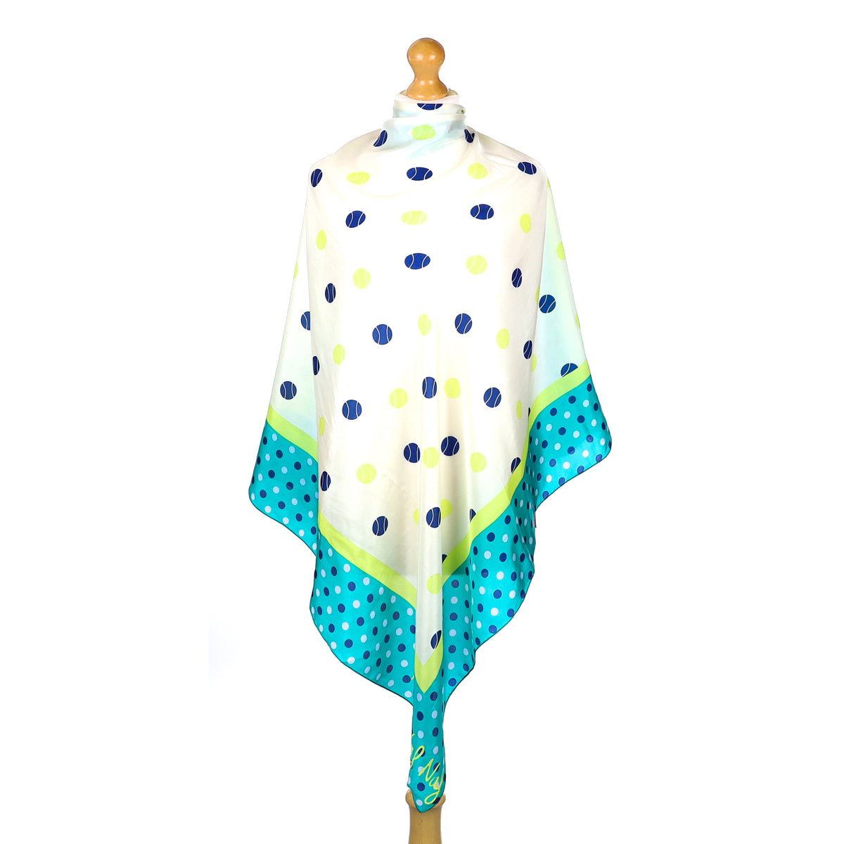Brand New Naf Naf Spotted Silk Scarf