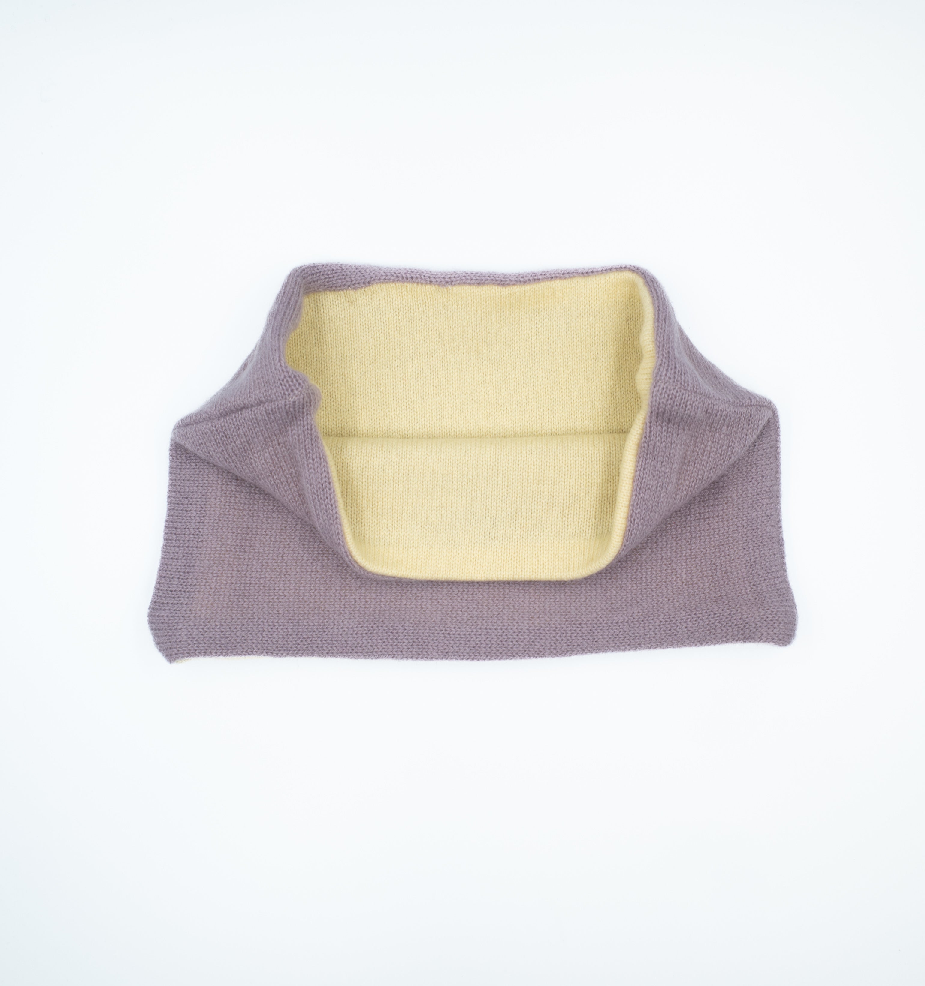 Dusty Lilac and Yellow Neck Warmer
