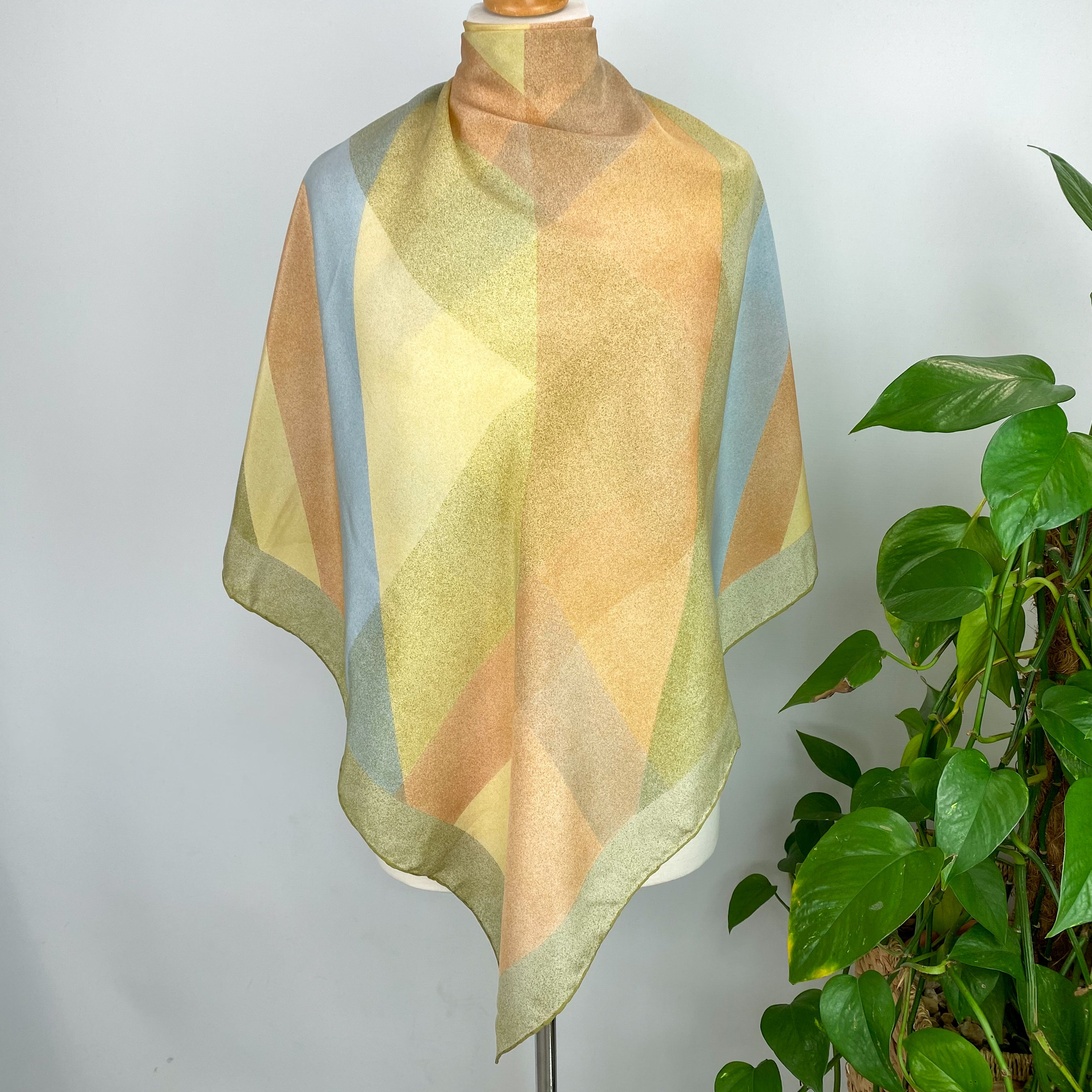 Soft Pastels Vintage Silk Scarf