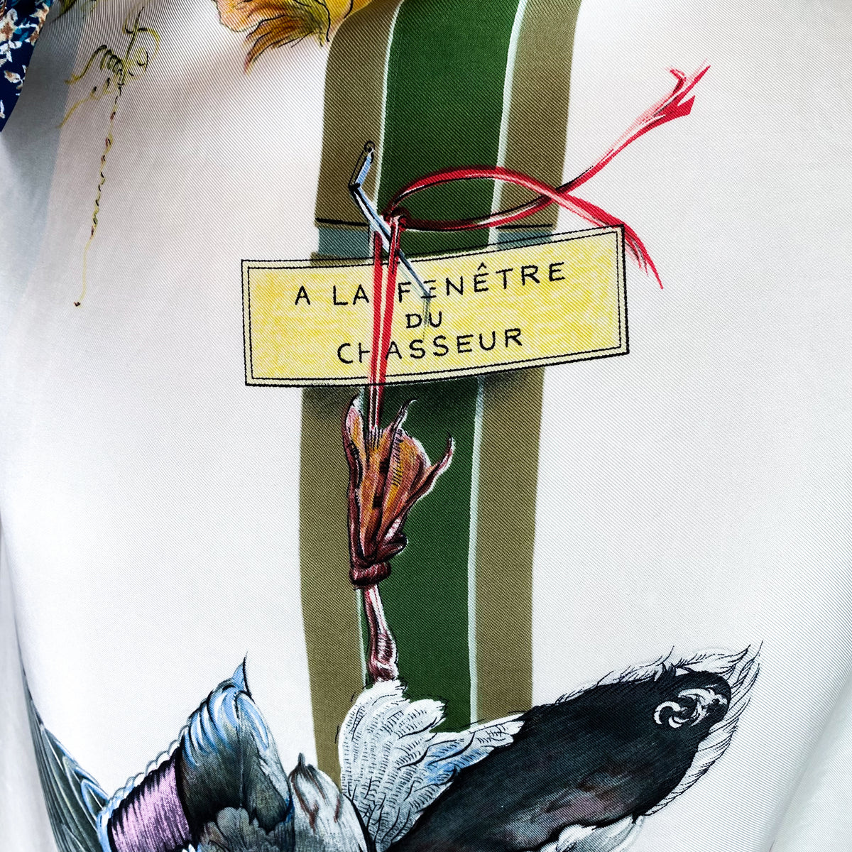 Boxed Hermes 1959 A La Du Fenetre First Issue Vintage Silk Scarf