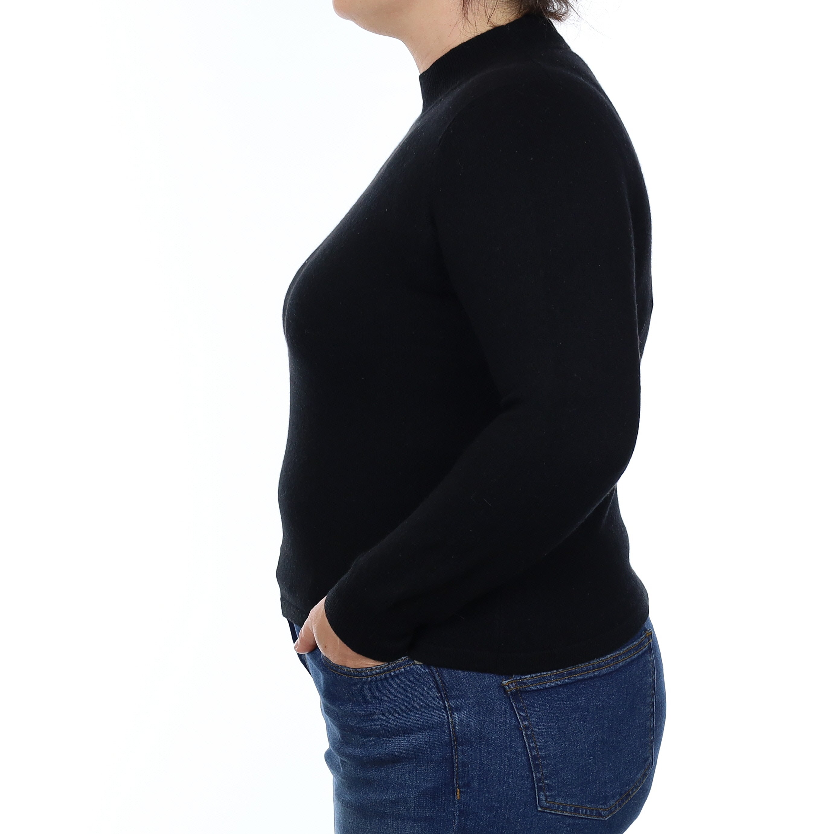 Black Cashmere Turtle Neck Jumper Large