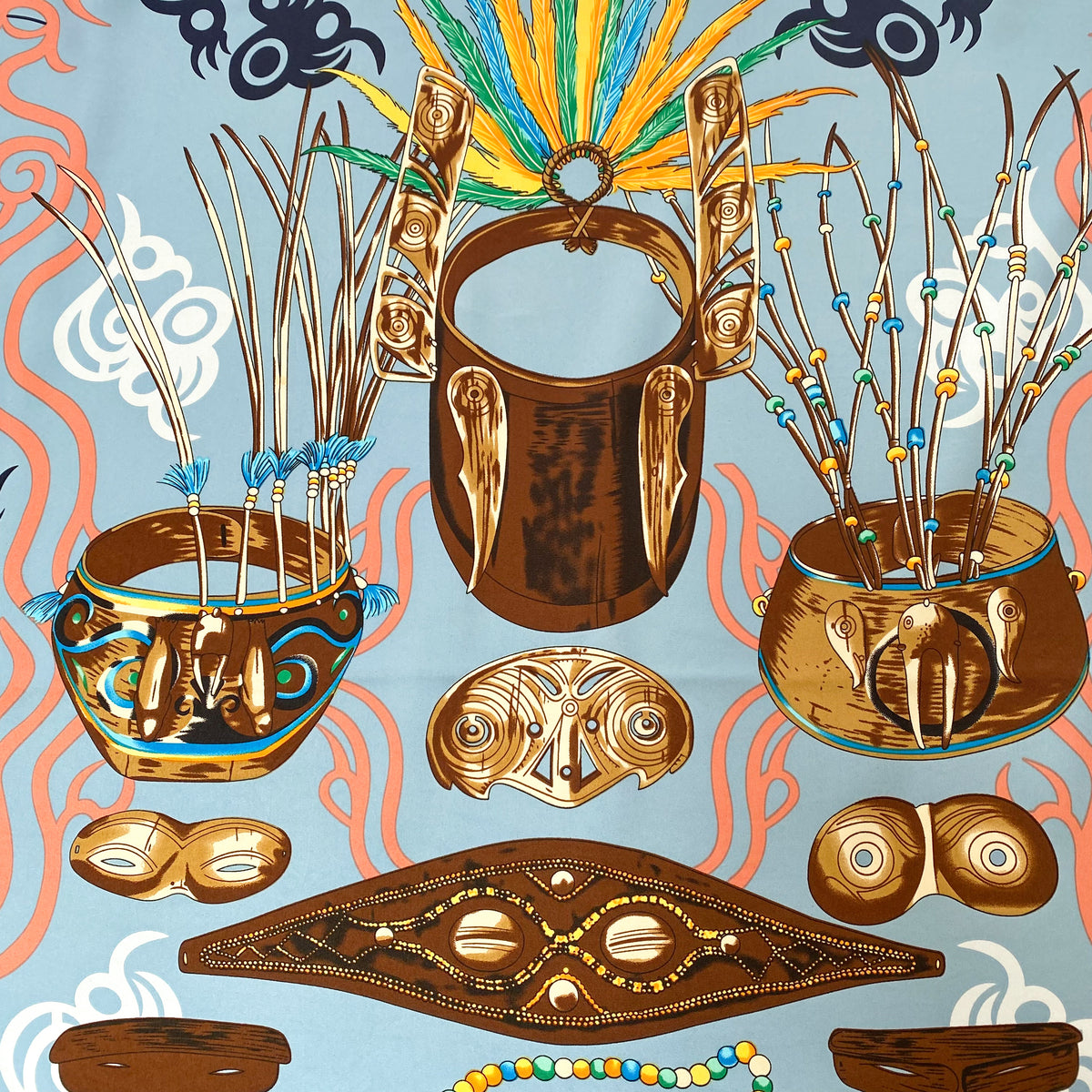 Immaculate Large French Silk Scarf