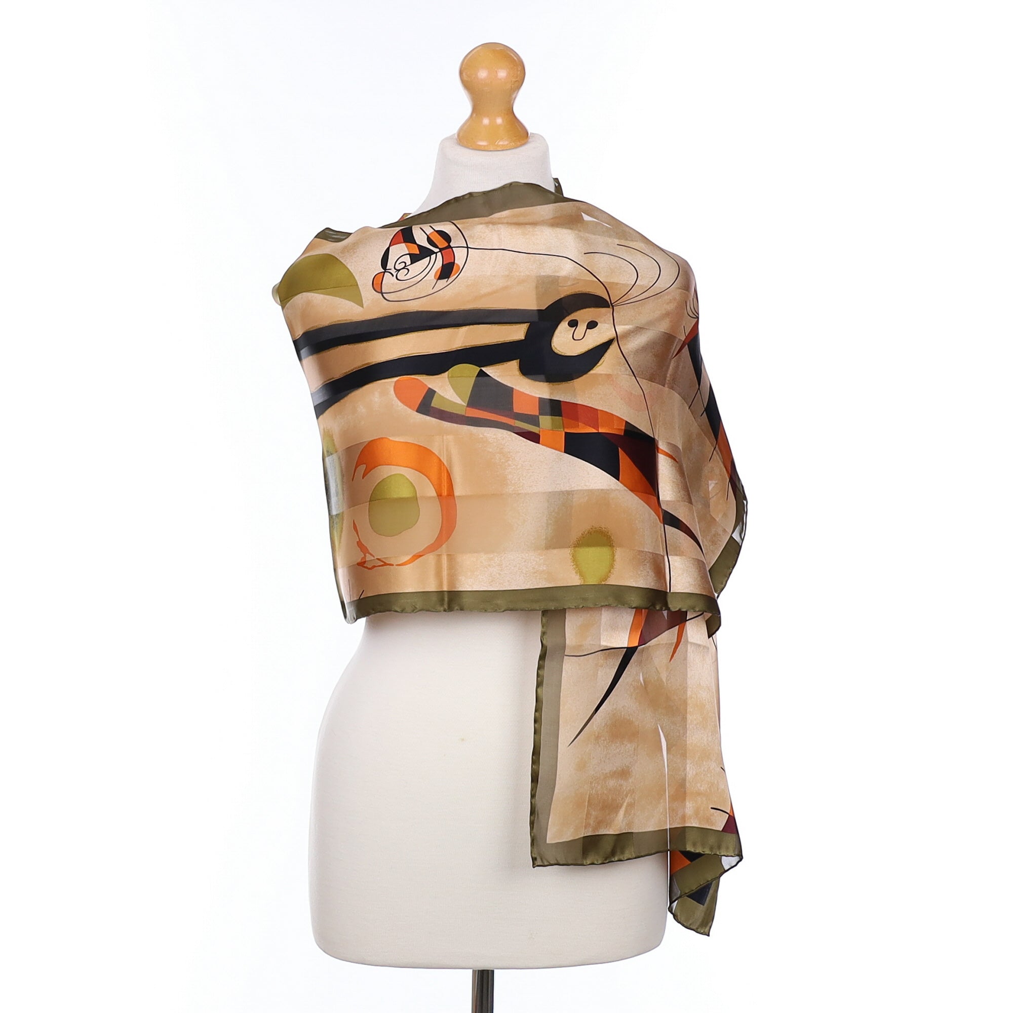 Brand New Jammers & Leufgen Abstract Silk Scarf