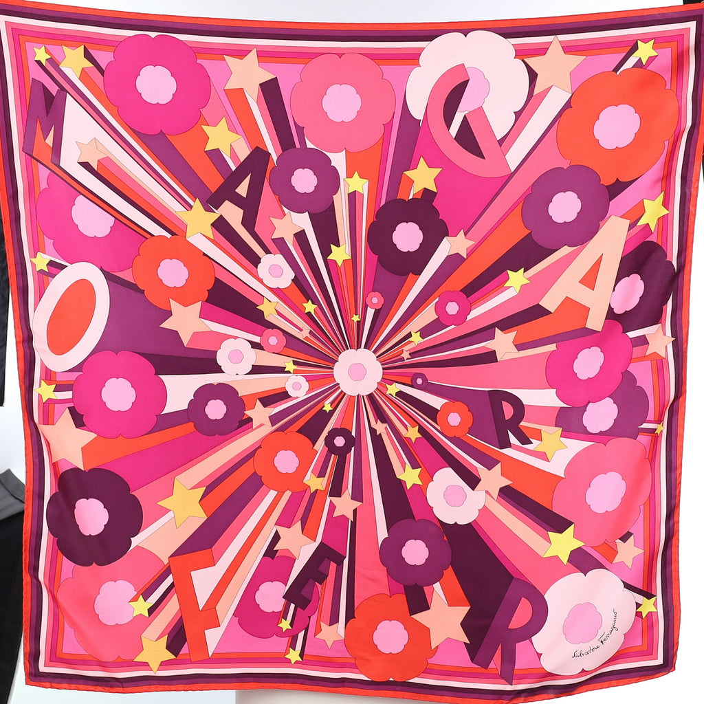 Salvatore Ferragamo Colourful Silk Scarf
