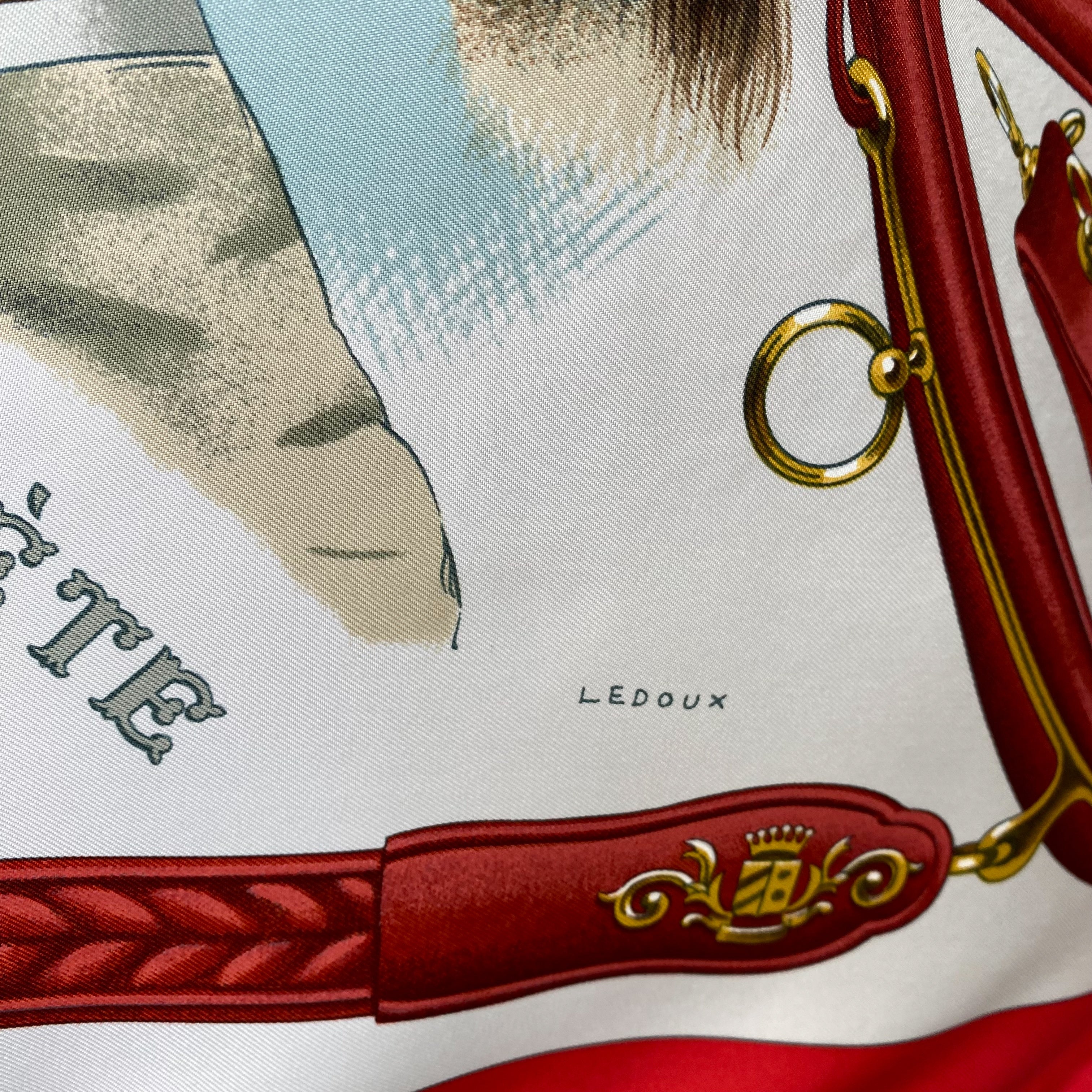Boxed Hermes Attelage en Arbalete Vintage Silk Scarf