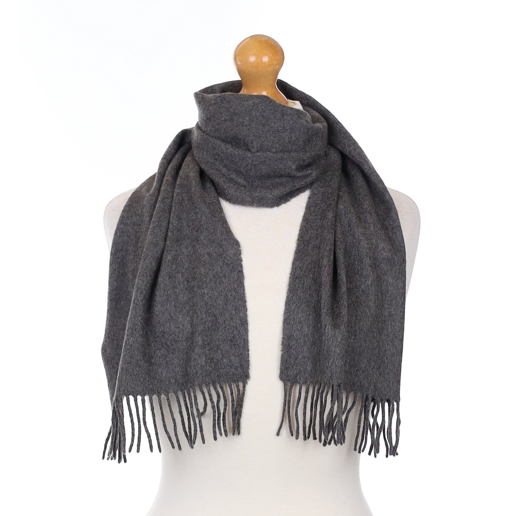 Slate Grey Cashmere Woven Scarf