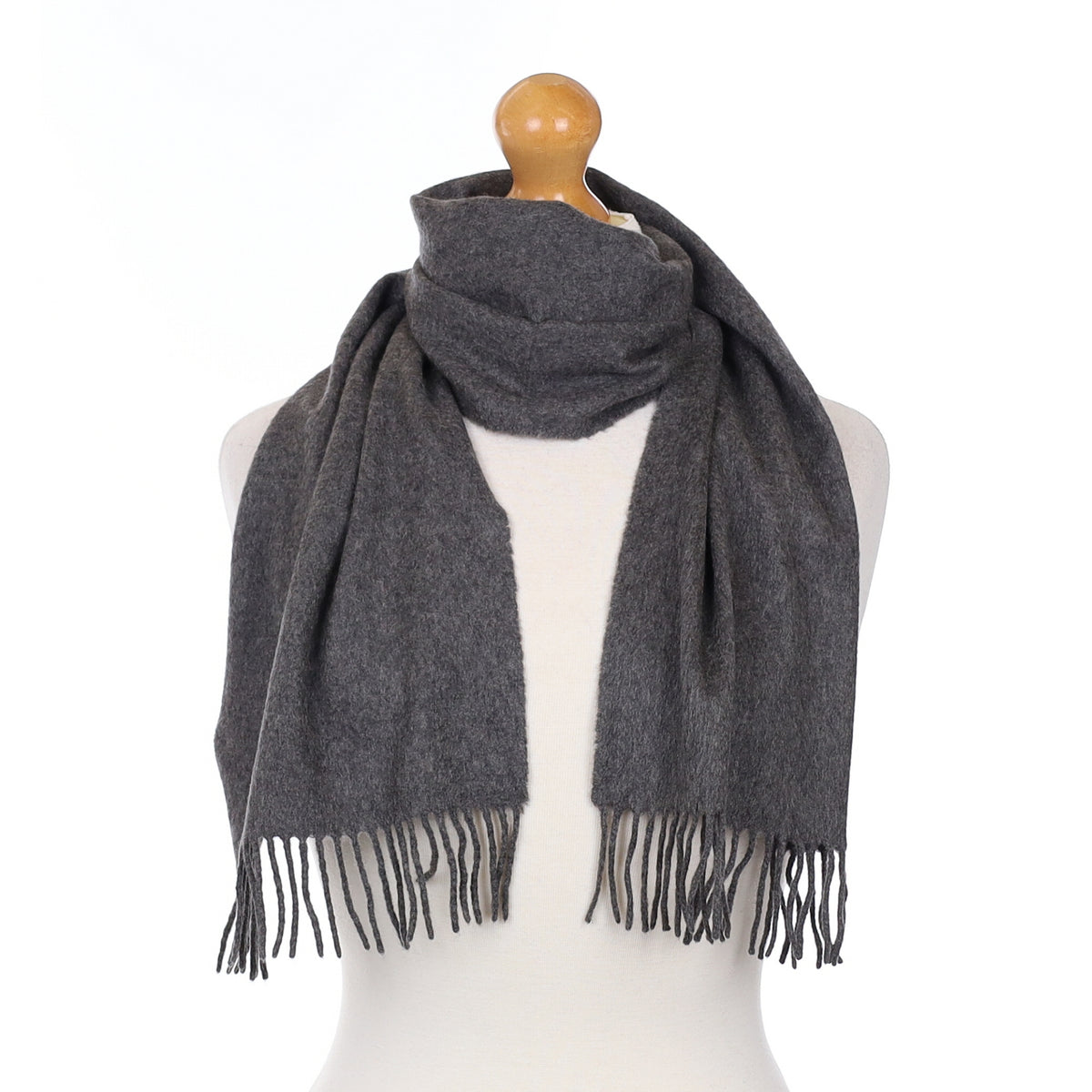 Slate Grey Cashmere Woven Scarf