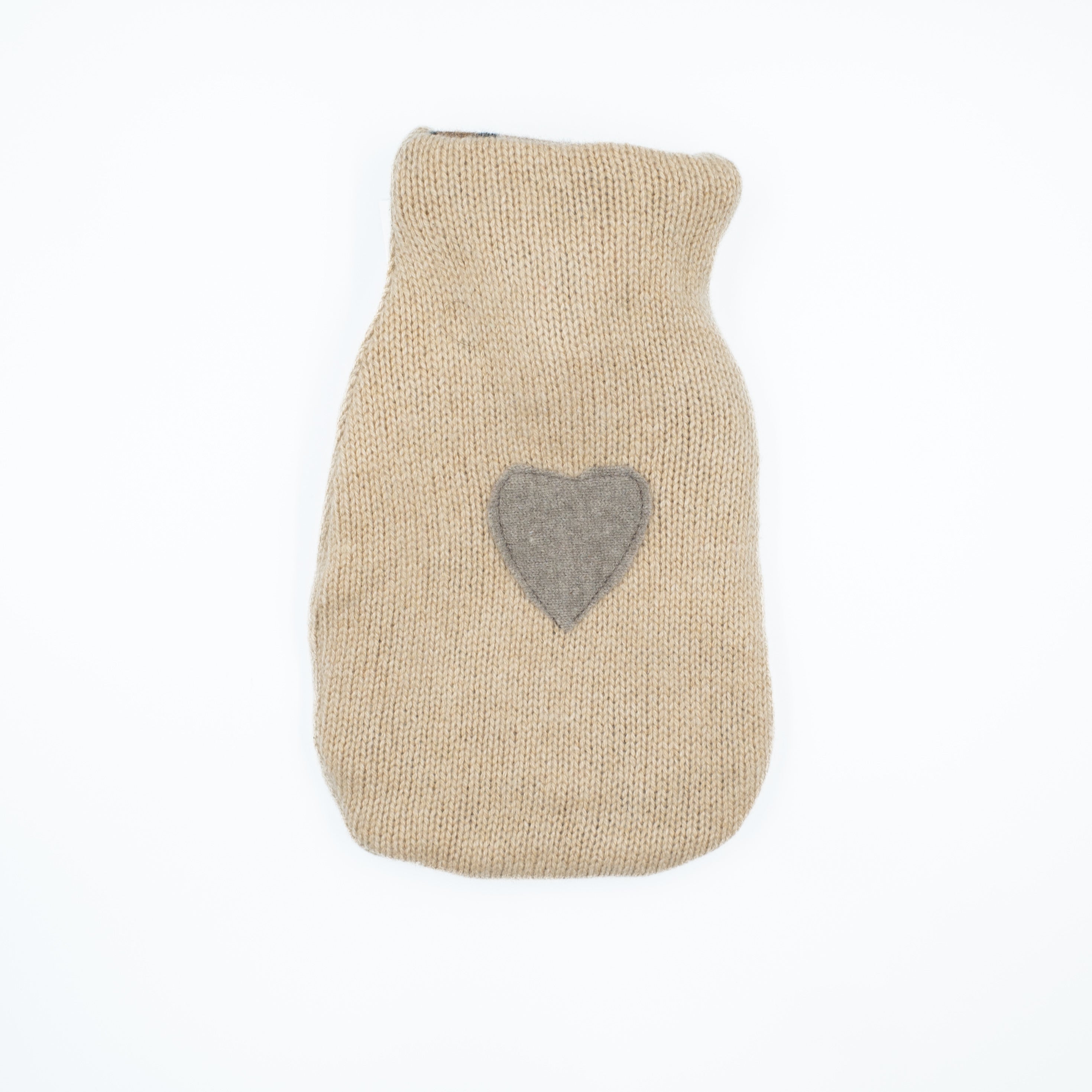 Camel and Taupe Cashmere Small Hot Water Bottle