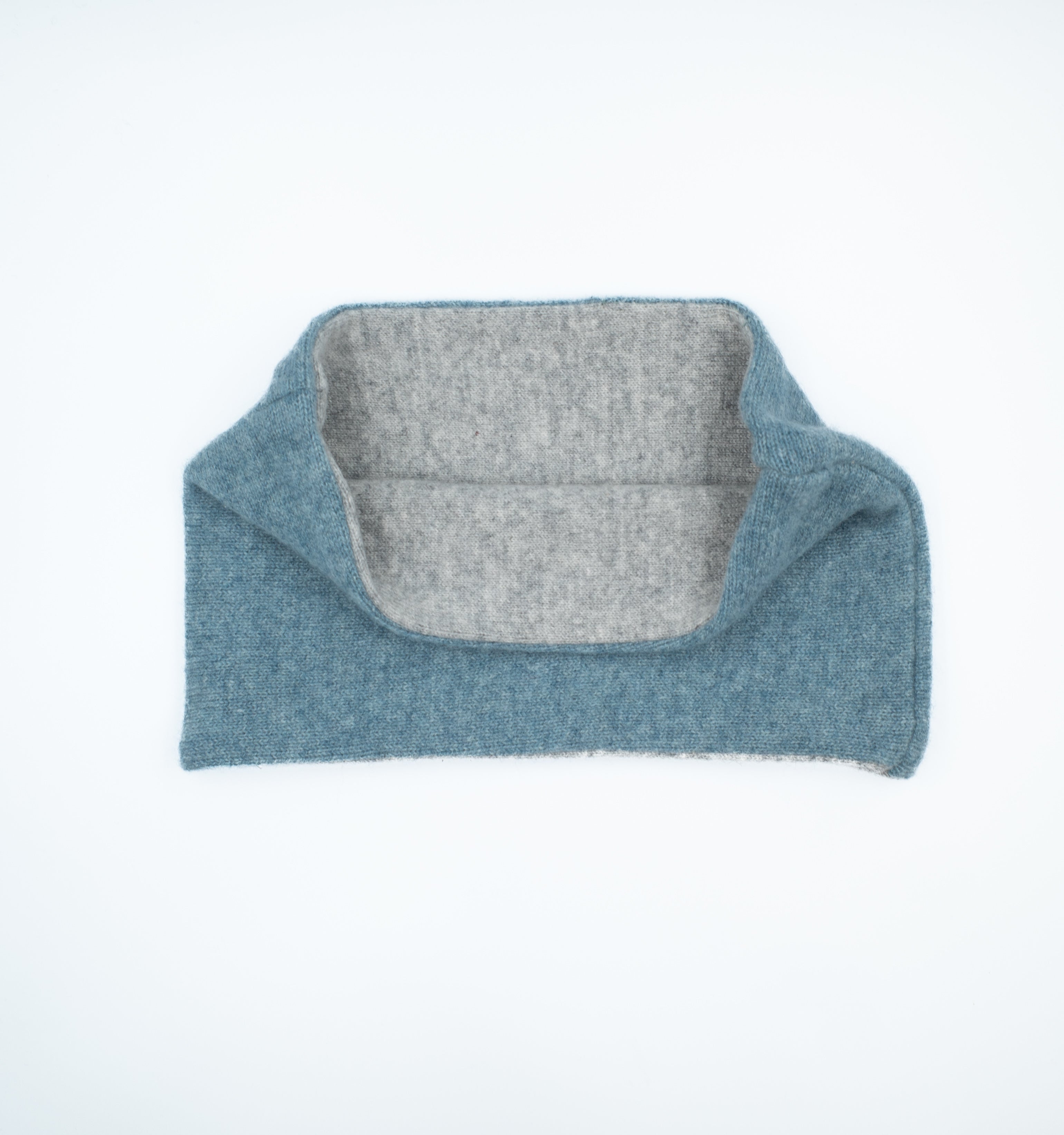 Sea Blue and Pale Grey Neck Warmer