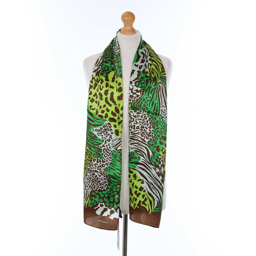 Brand New Cynthia Rowley Animal Print Silk Scarf
