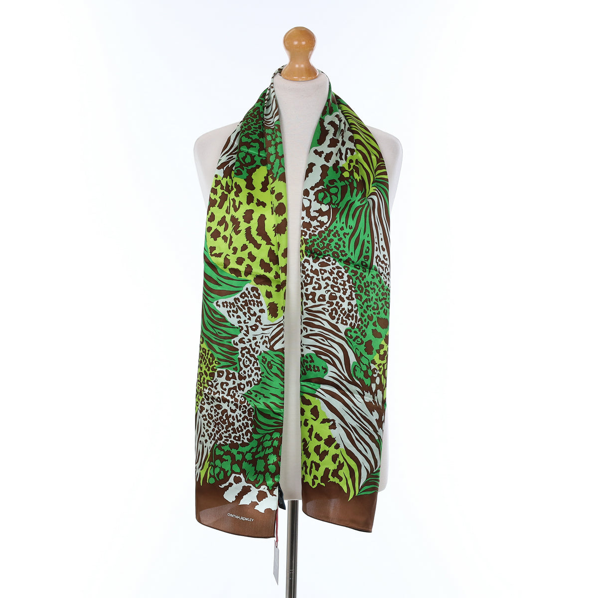 Brand New Cynthia Rowley Animal Print Silk Scarf
