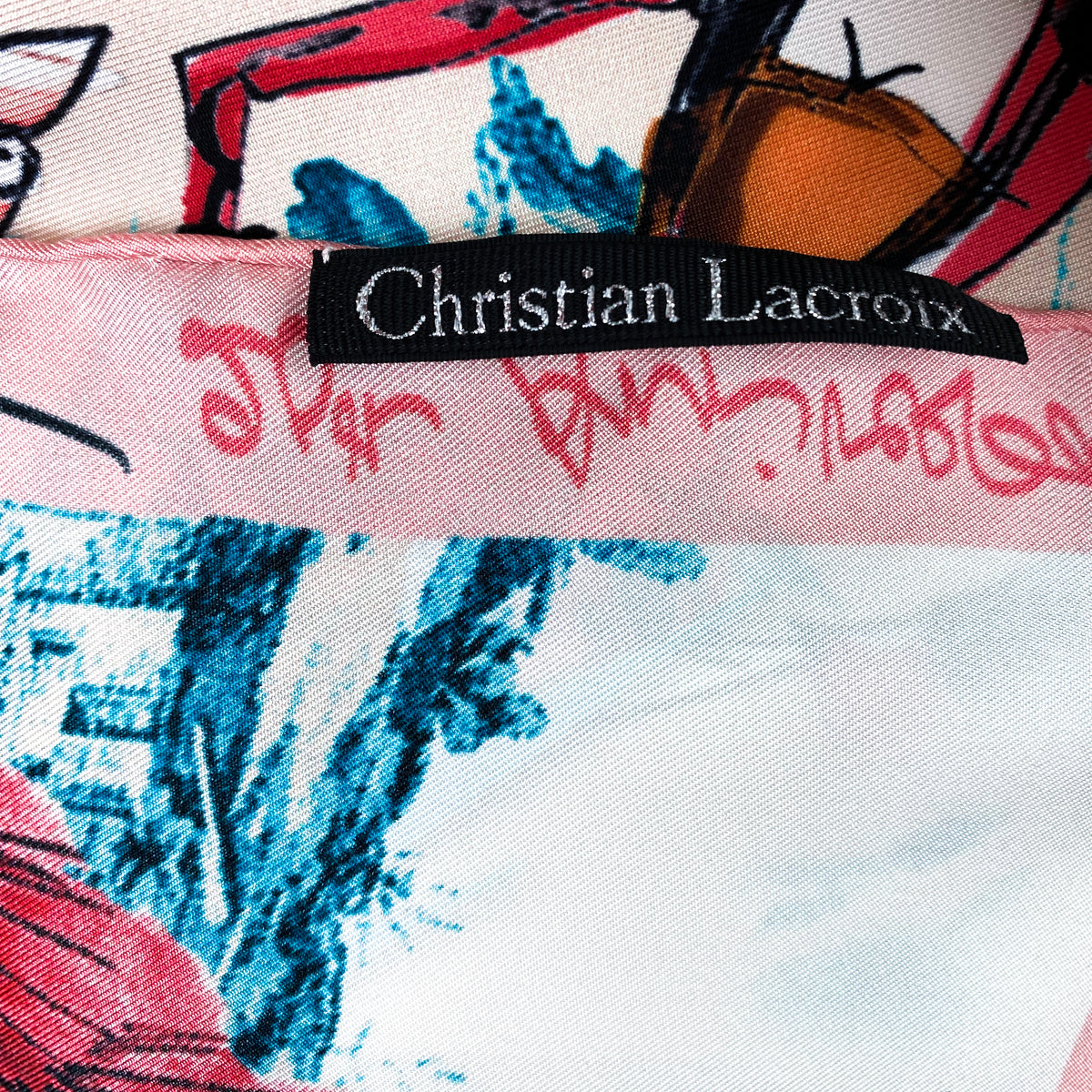 Immaculate Christian Lacroix Designer Silk Scarf