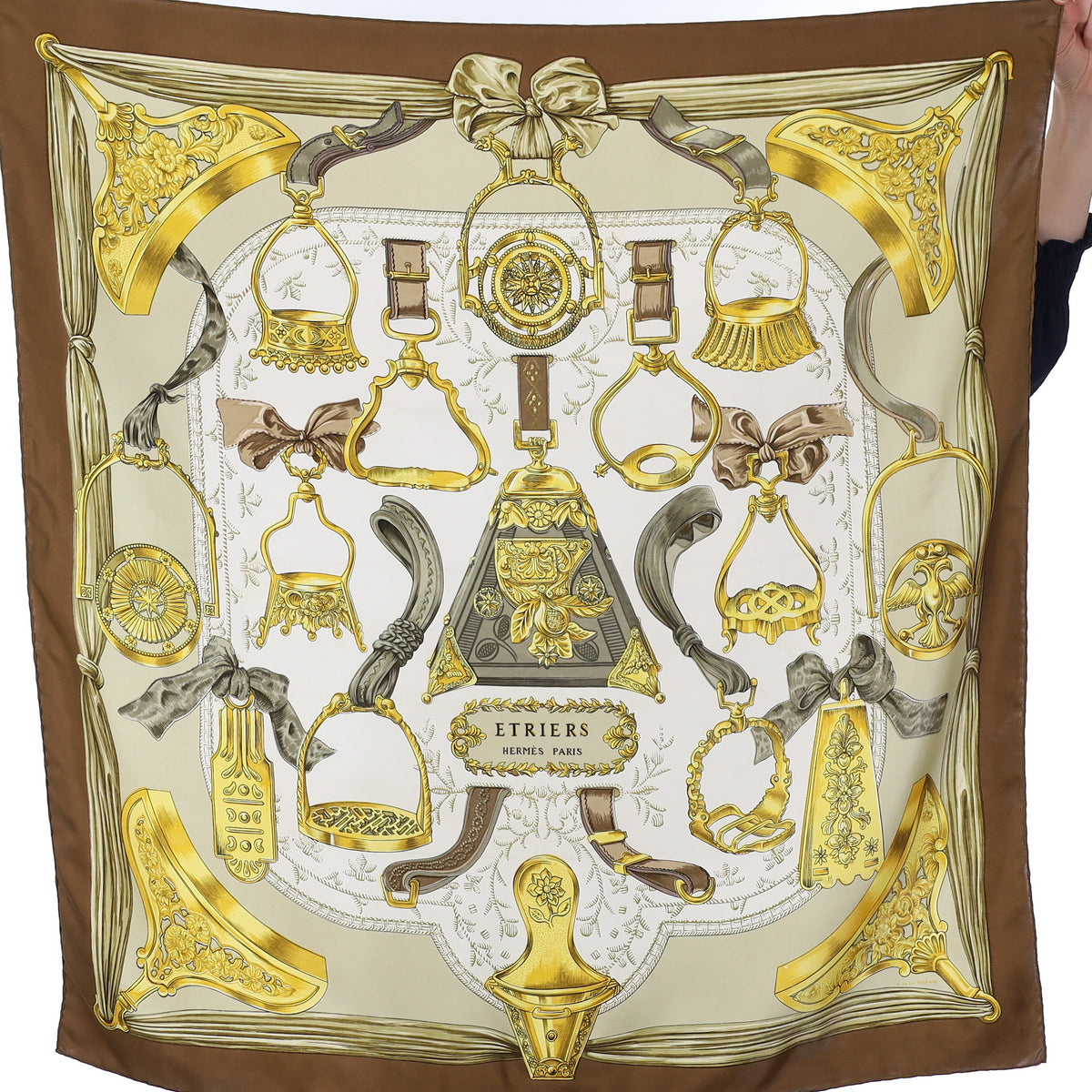 Hermès Etriers Vintage Silk Scarf