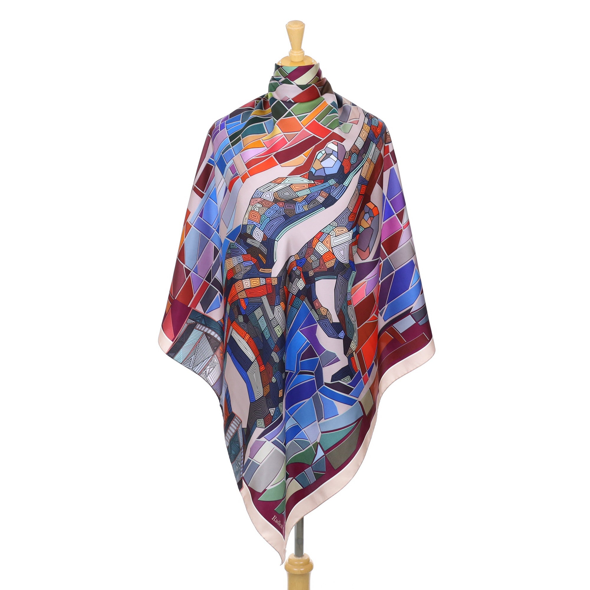 Radical Chic Colourful Abstract Silk Scarf