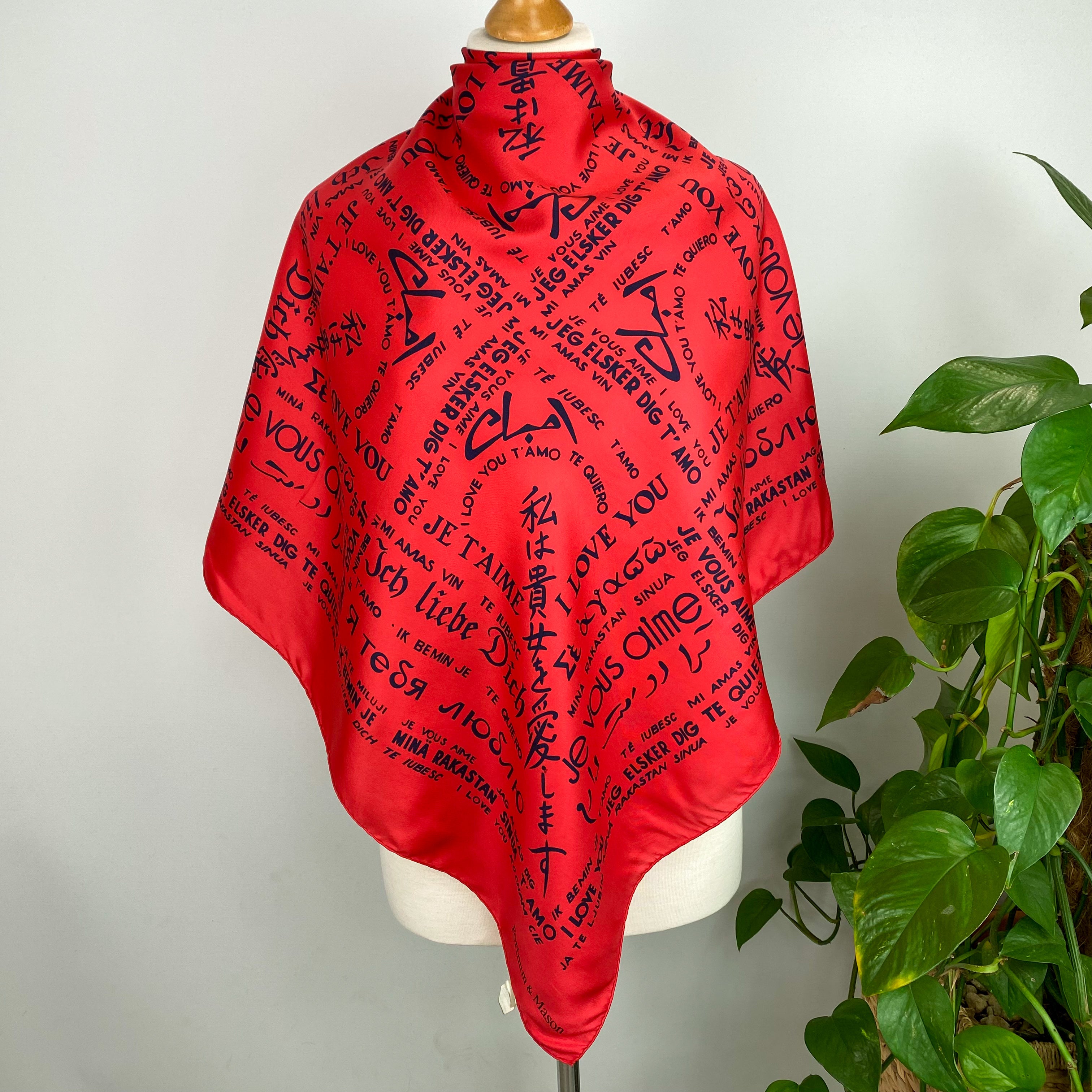 Fortnum & Mason Red Silk Scarf