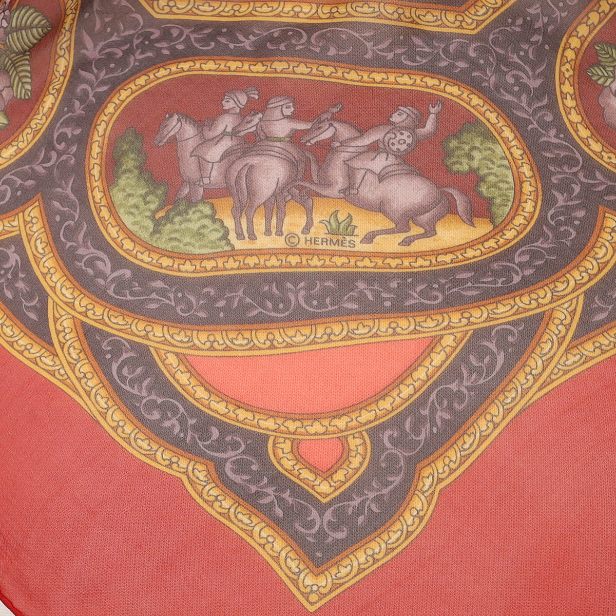 Hermès Qalamdan Mousseline Silk Scarf