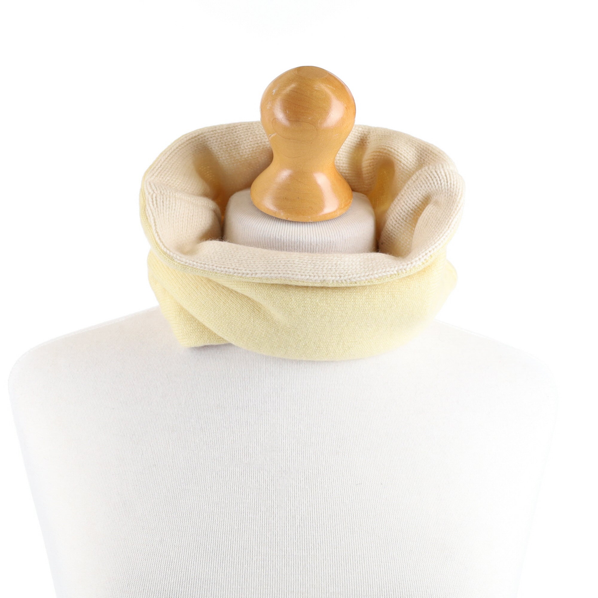 Cream and Lemon Yellow Neck Warmer