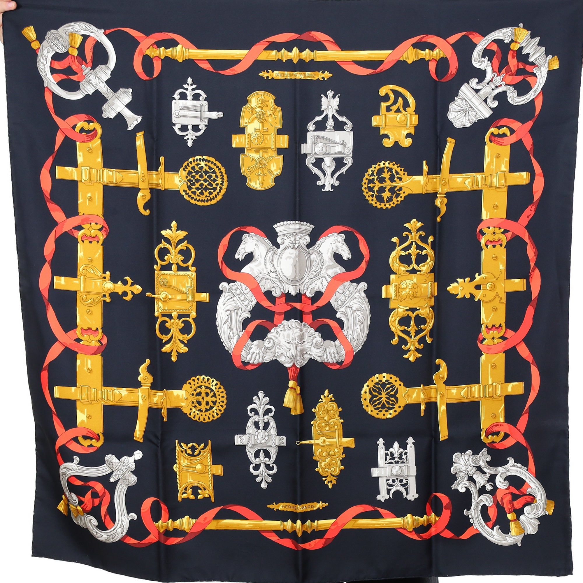 Hermès Ferronnerie Silk Scarf