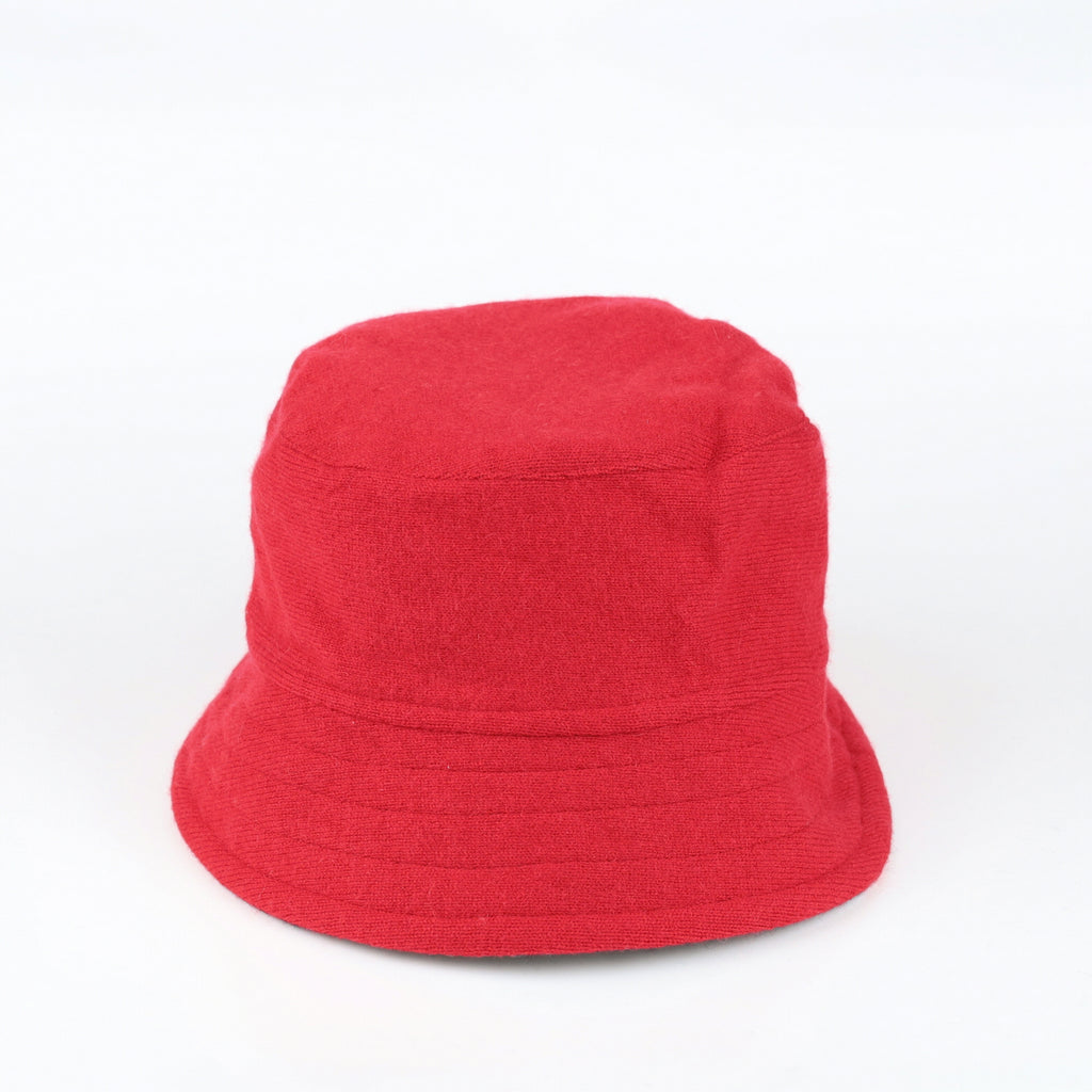 Navy Blue Reversible Cashmere Bucket Hat Large