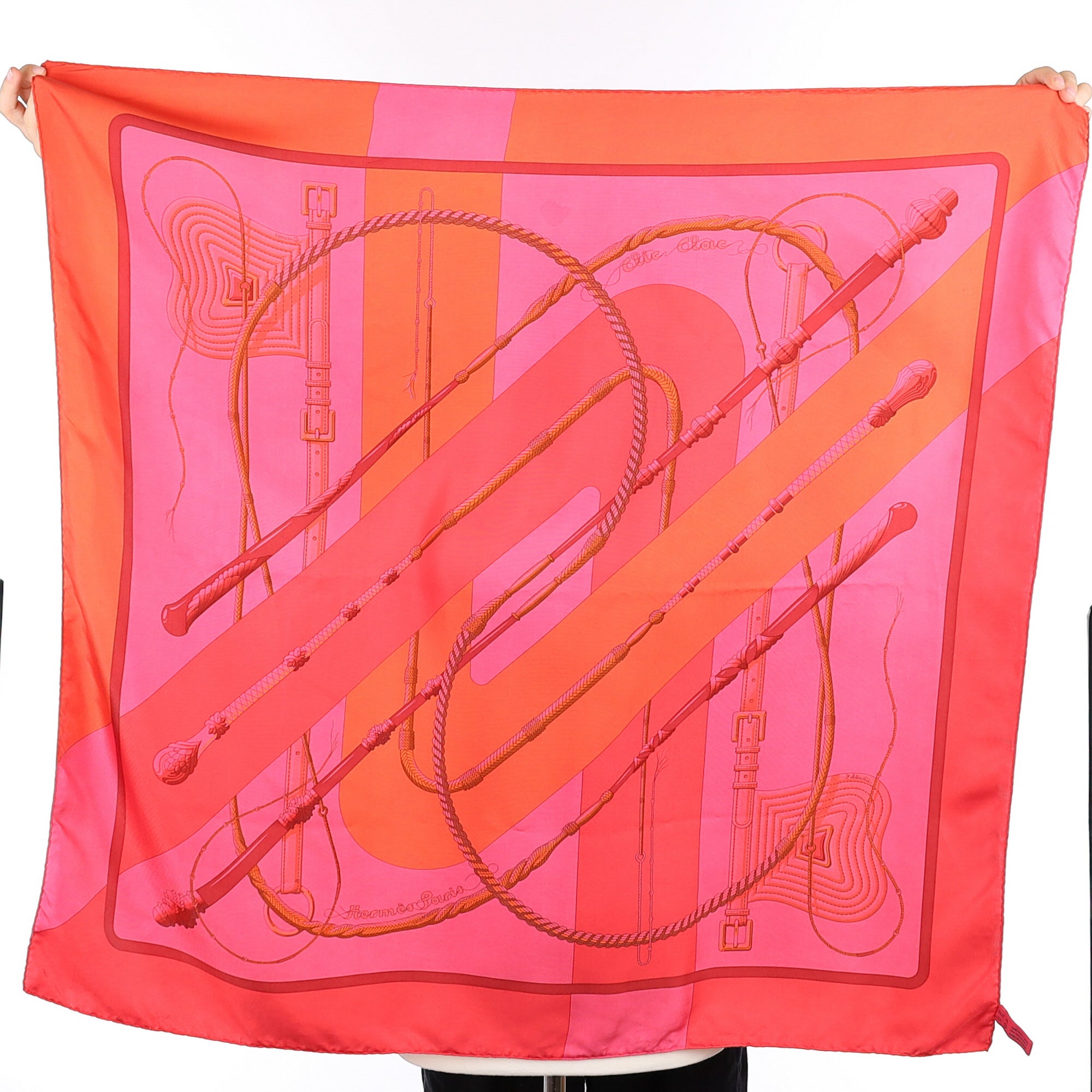 Hermès Clic Clouc Surteint Silk Scarf