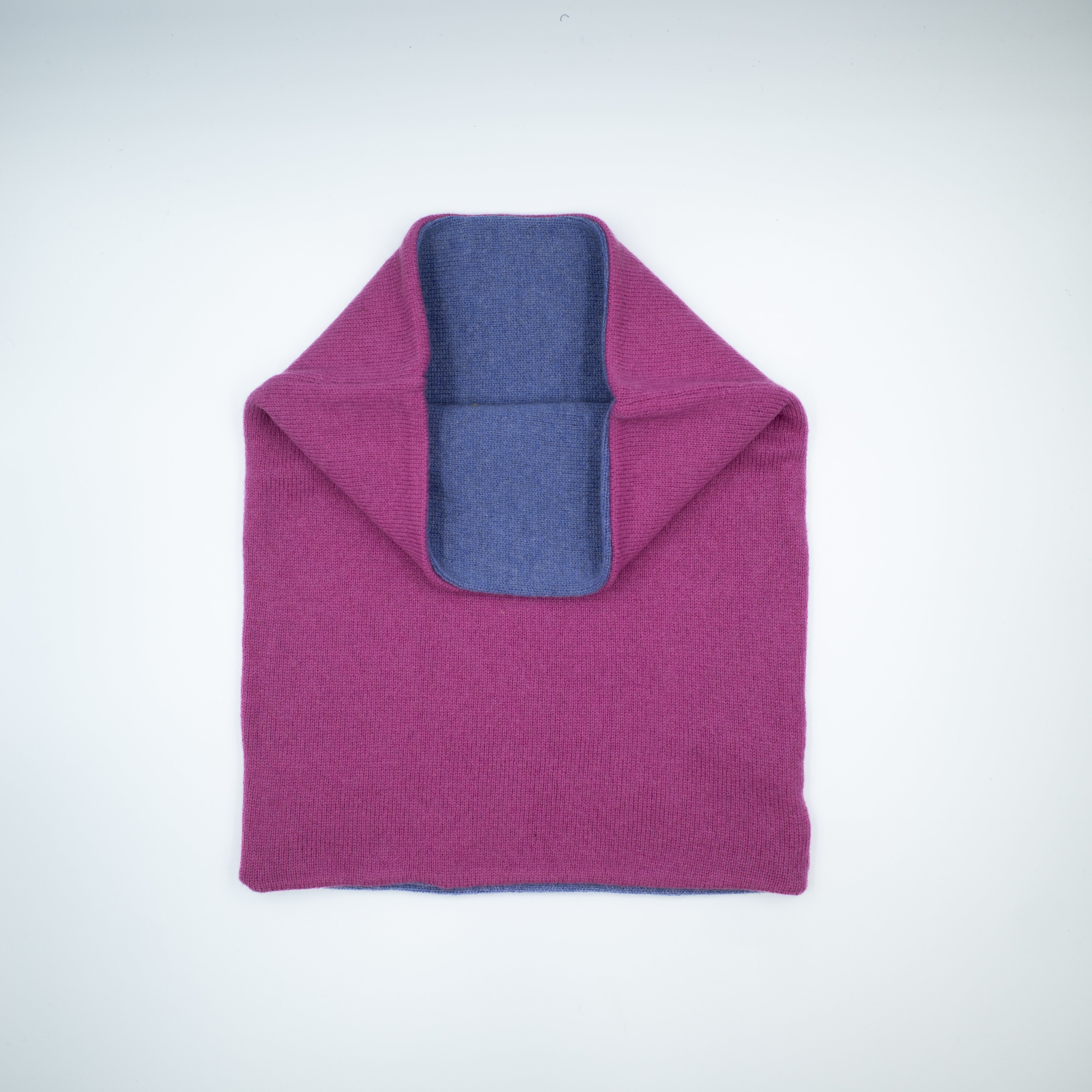 Deep Mauve Pink and Bluebell Purple Luxury Double Layered Snood