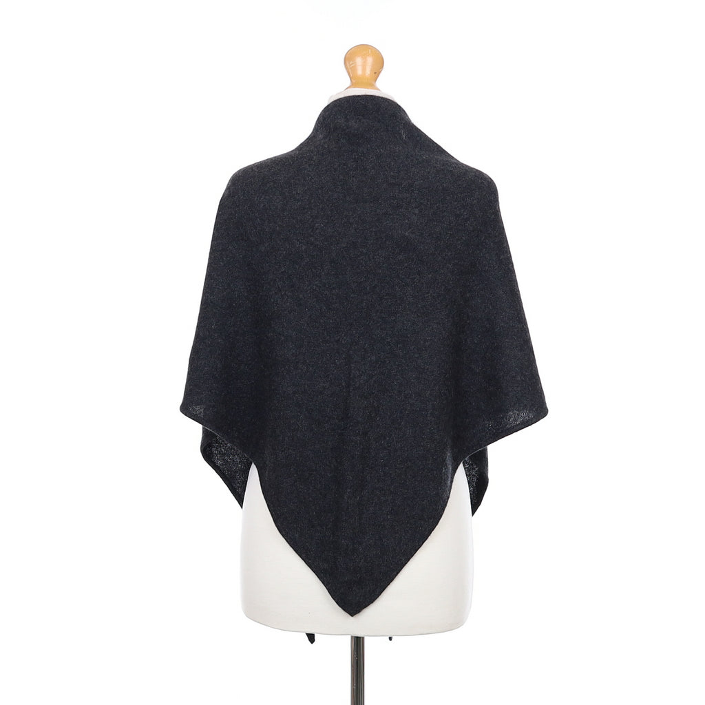 Granite Grey Cashmere Triangle Scarf