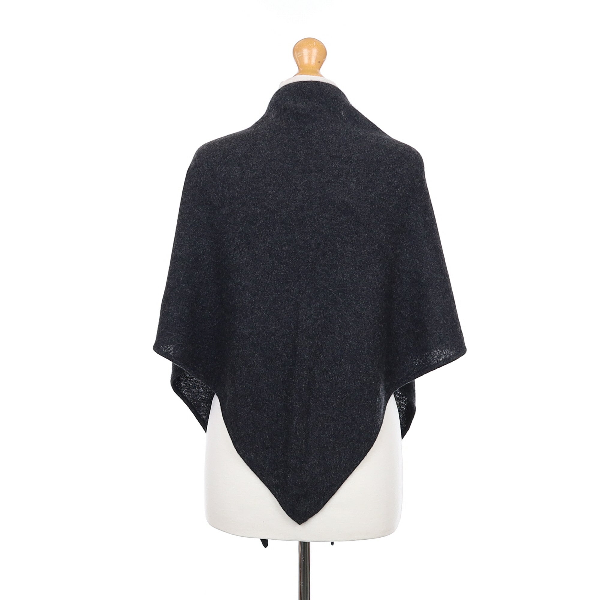 Granite Grey Cashmere Triangle Scarf