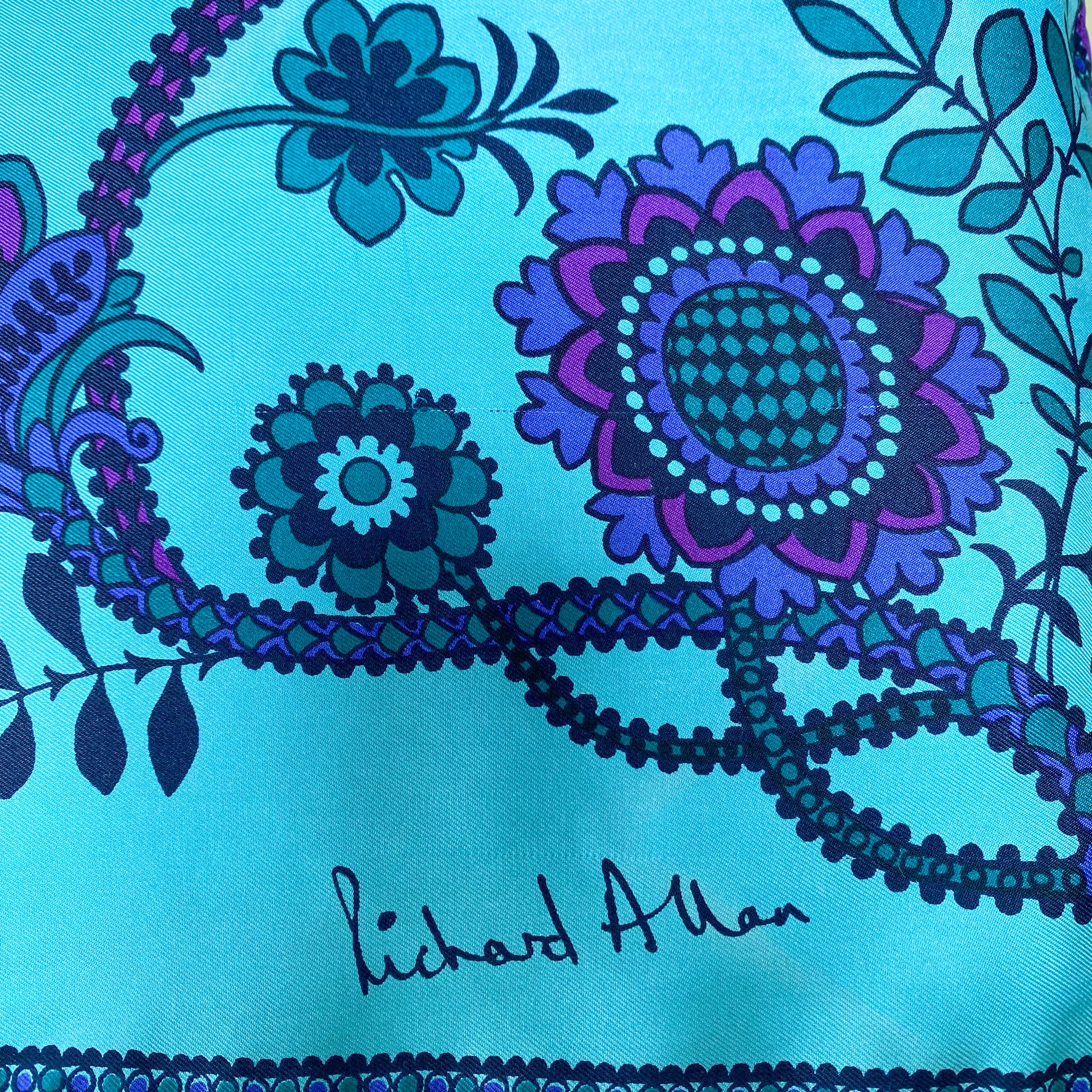 Richard Allan Blue Vintage Silk Scarf