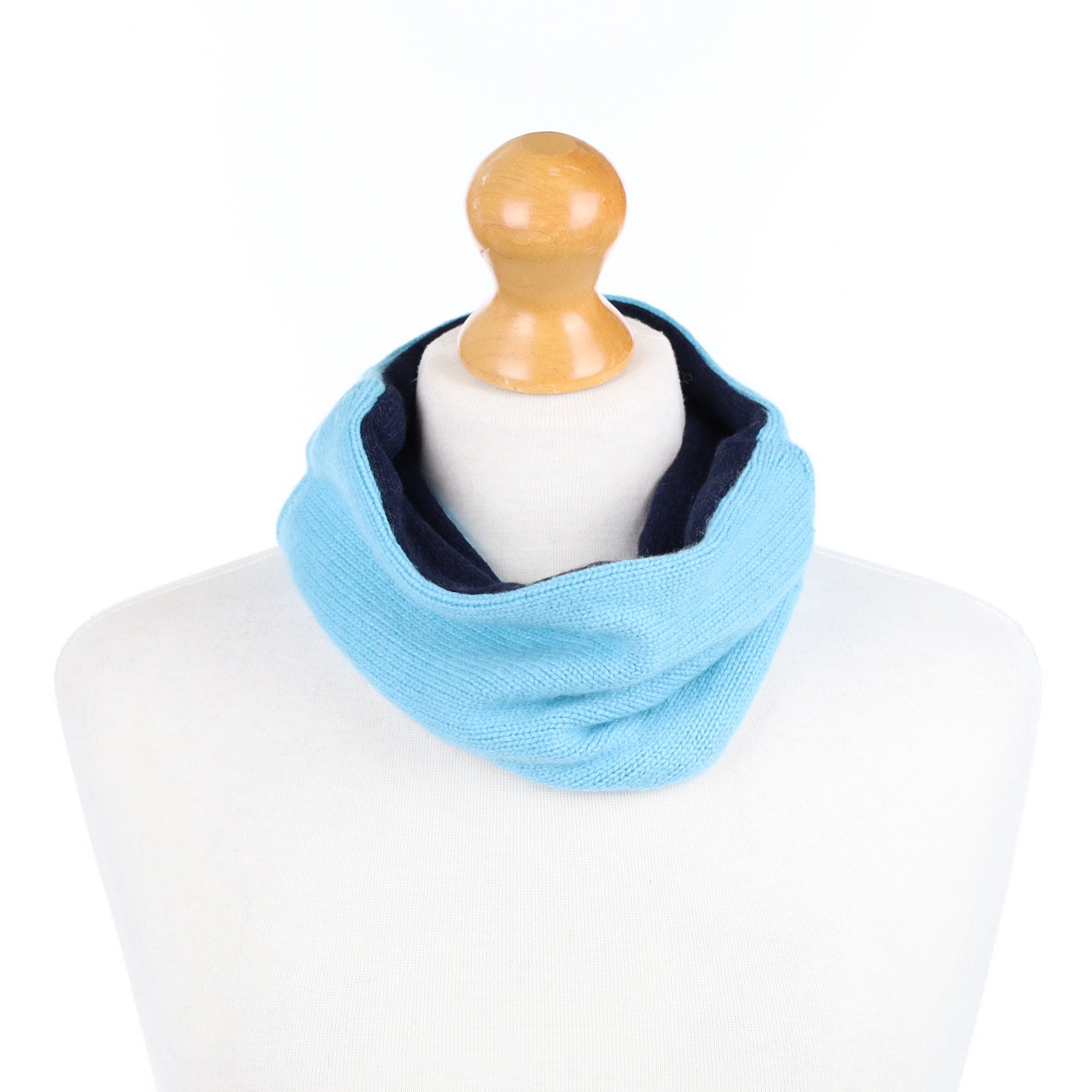 Cornflower and Navy Blue Chunky Neck Warmer