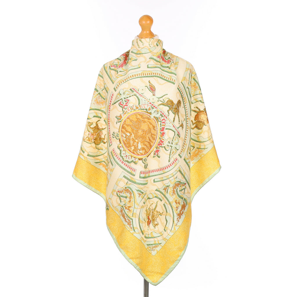 Hermès Alfred de Dreux Peintre du Cheval Silk Scarf