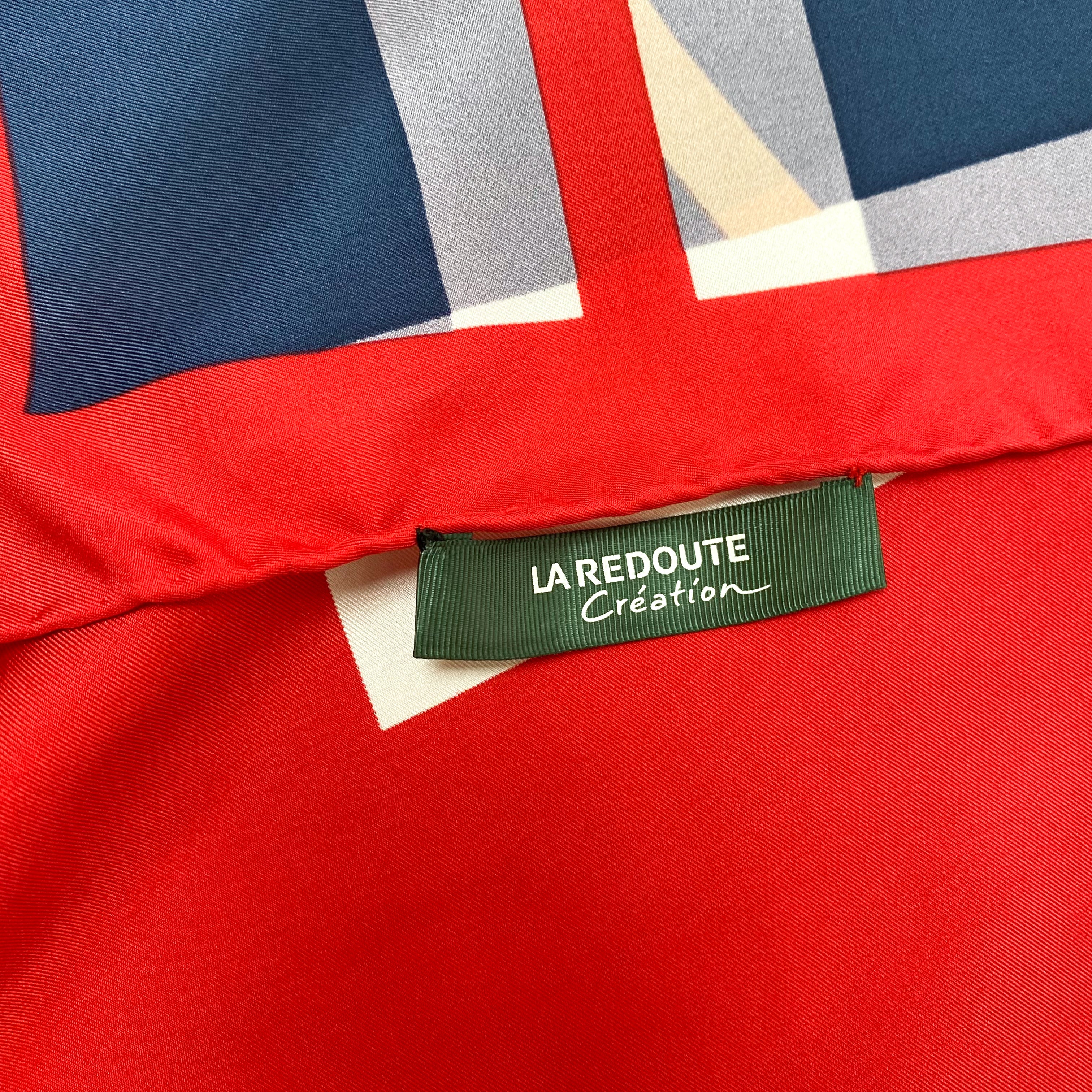 La Redoute Red White & Blue Silk Scarf