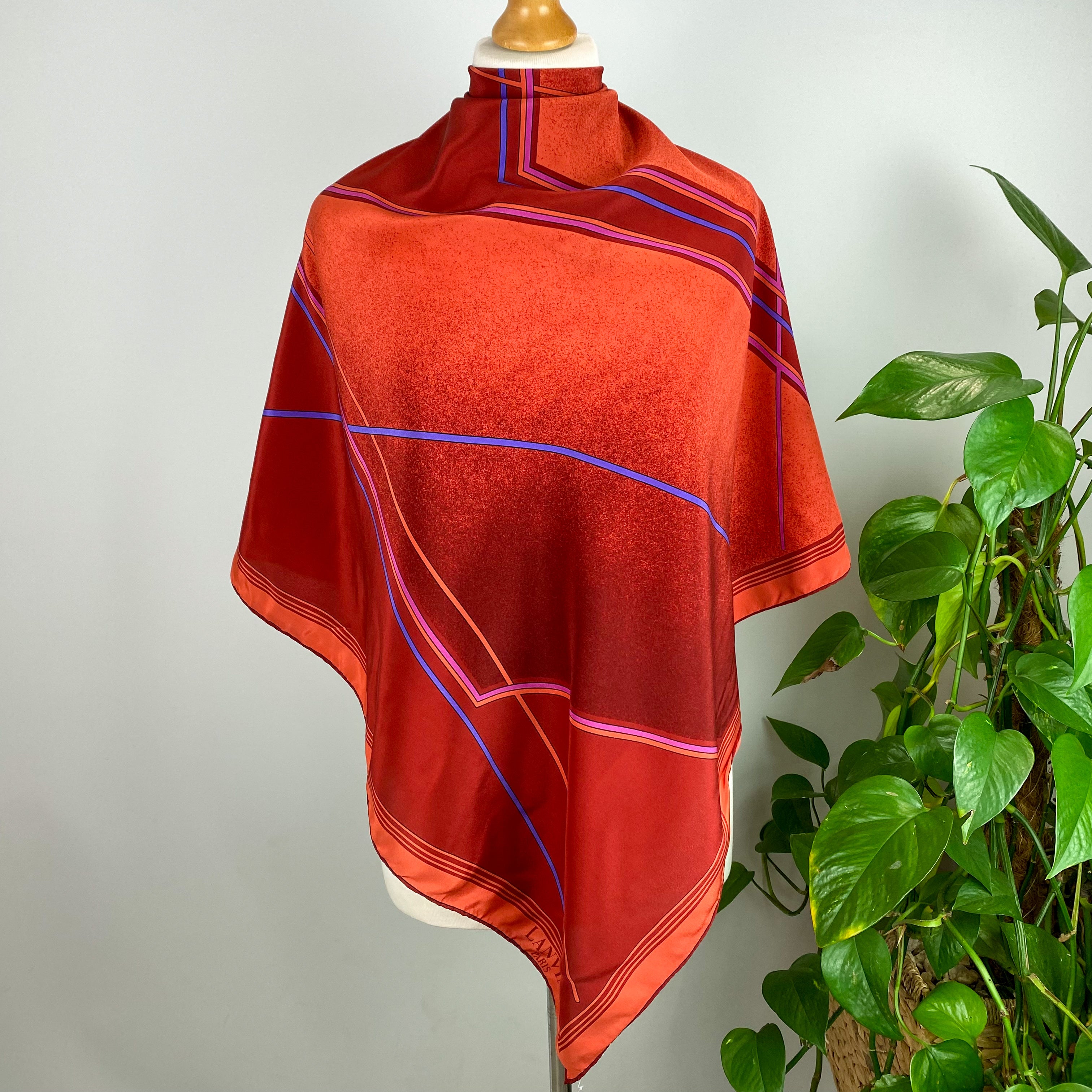 Lanvin Abstract Designer Silk Scarf