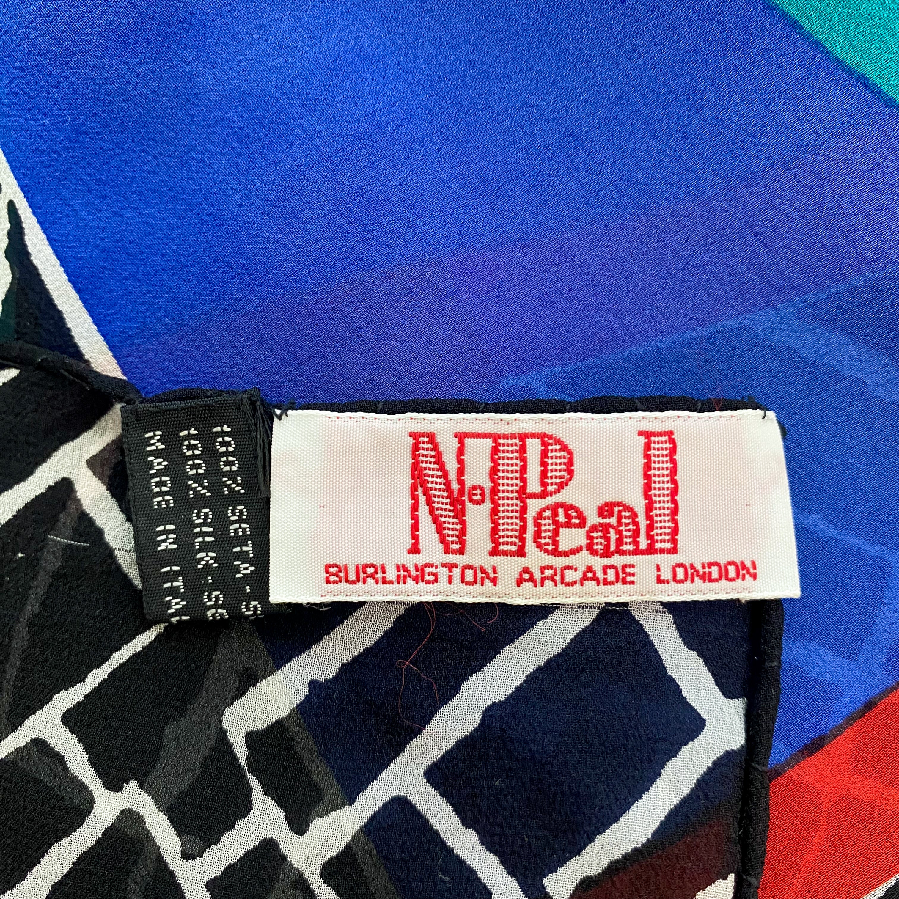 N. Peal Multicoloured Designer Silk Scarf