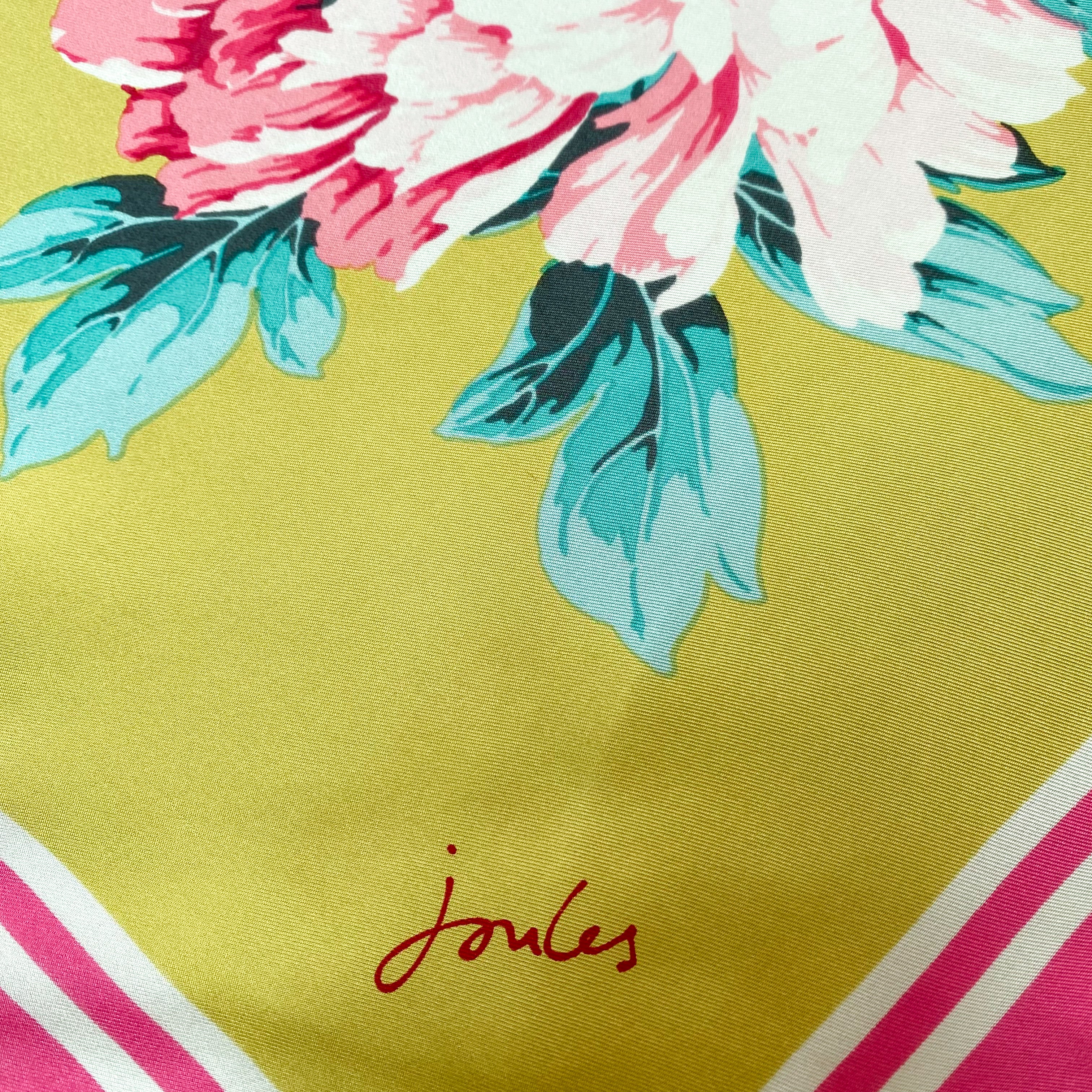Joules Floral Silk Scarf