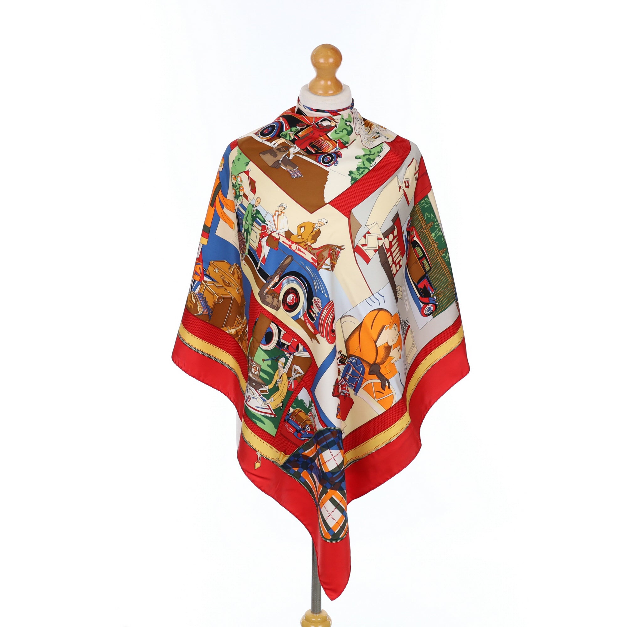 Boxed Hermès La Elégance Et La Confort En Automobile Silk Scarf Rare