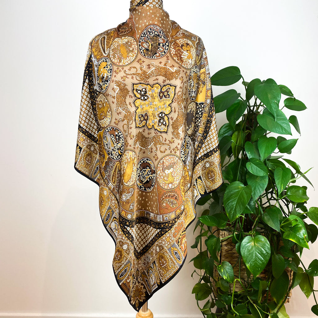 Autumnal Paisley Silk Scarf