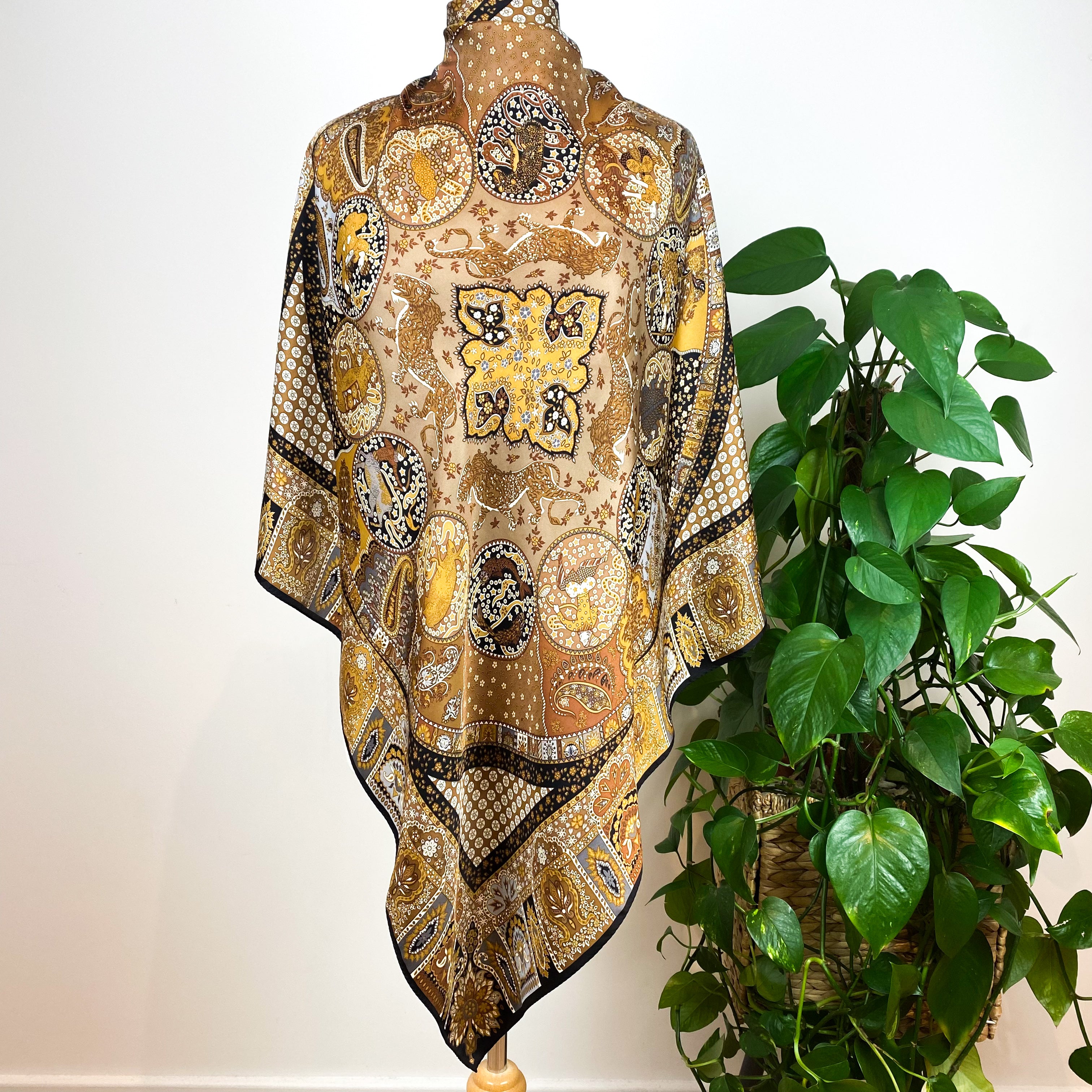 Autumnal Paisley Silk Scarf