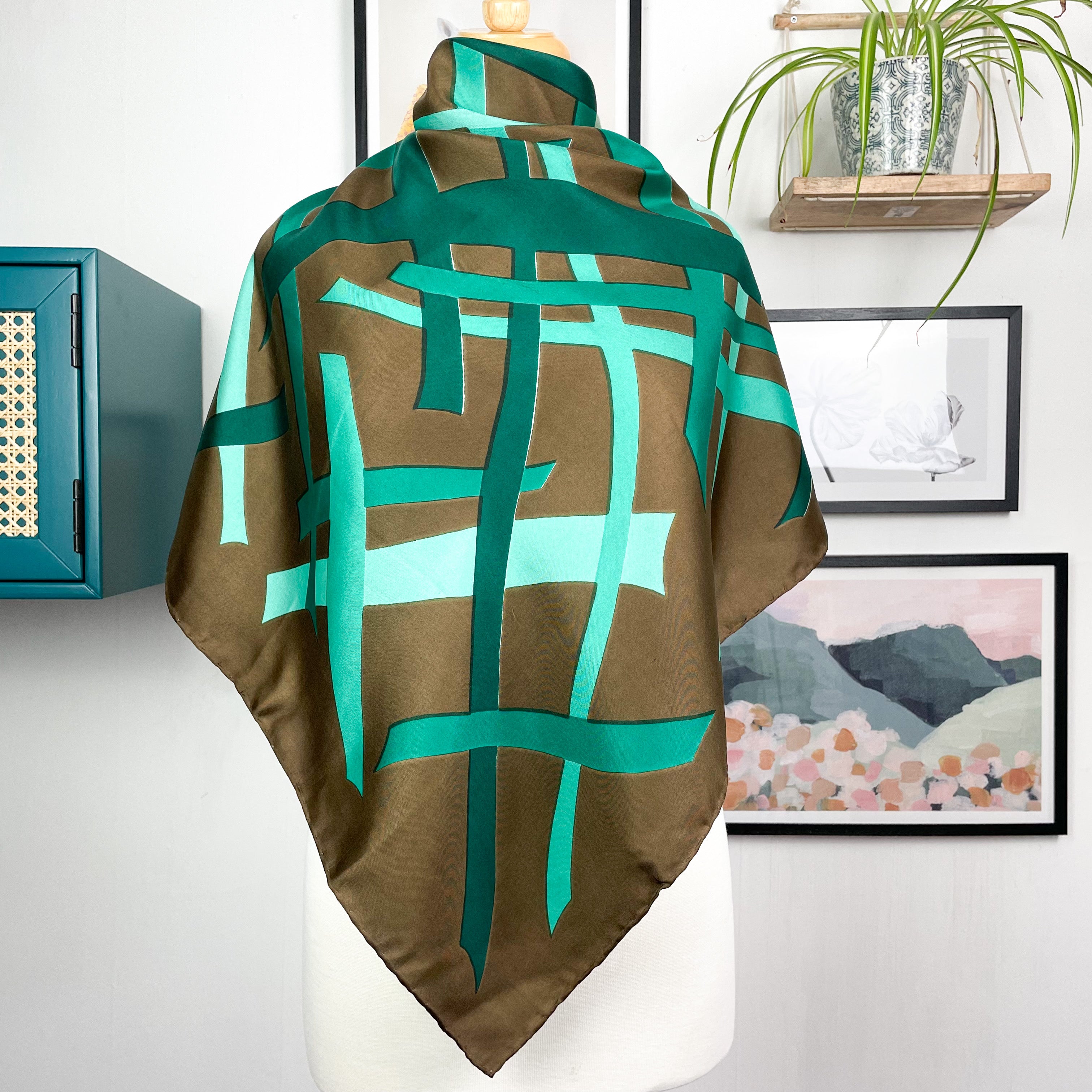 1960s French Vintage Silk Scarf
