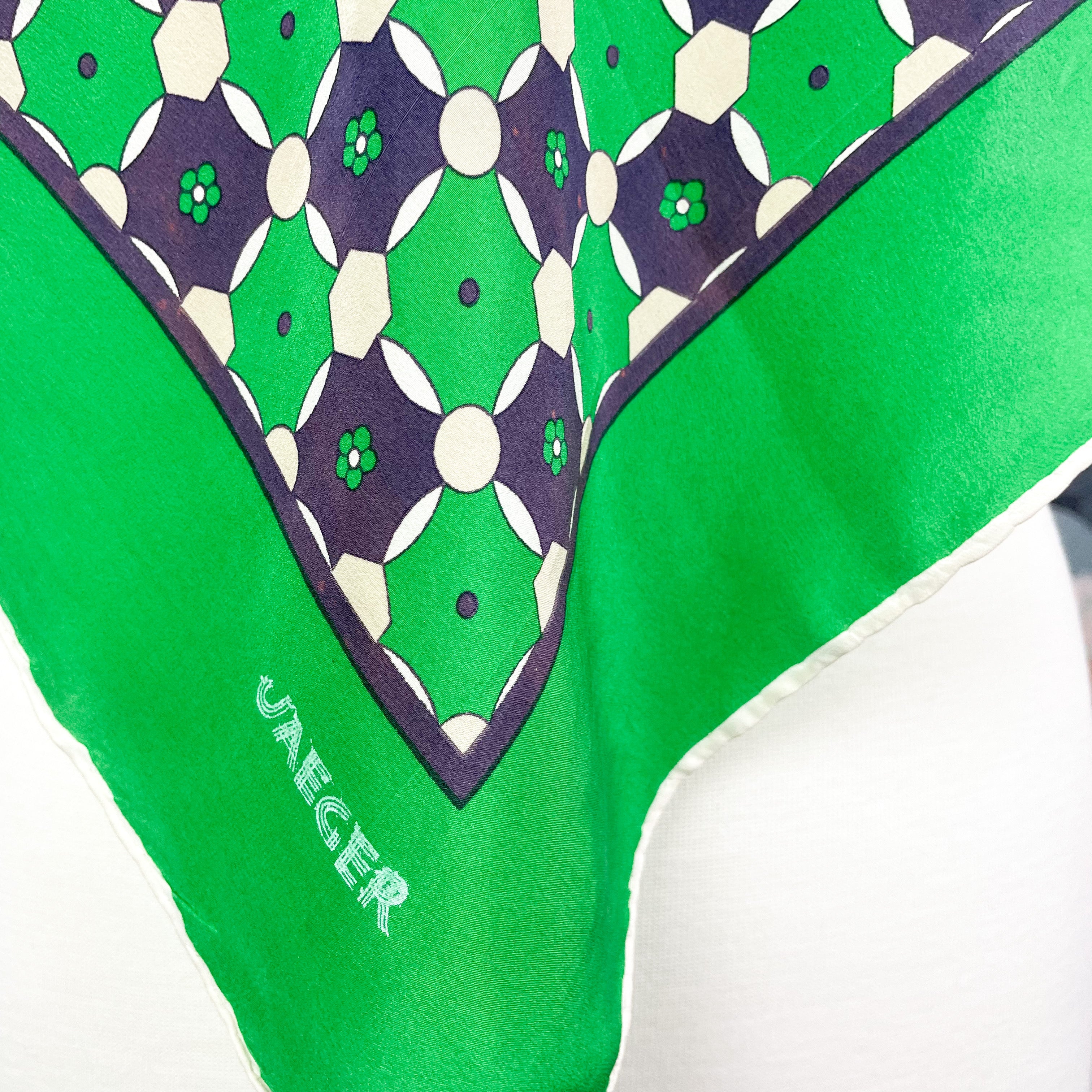 1970s Jaeger Vintage Silk Scarf