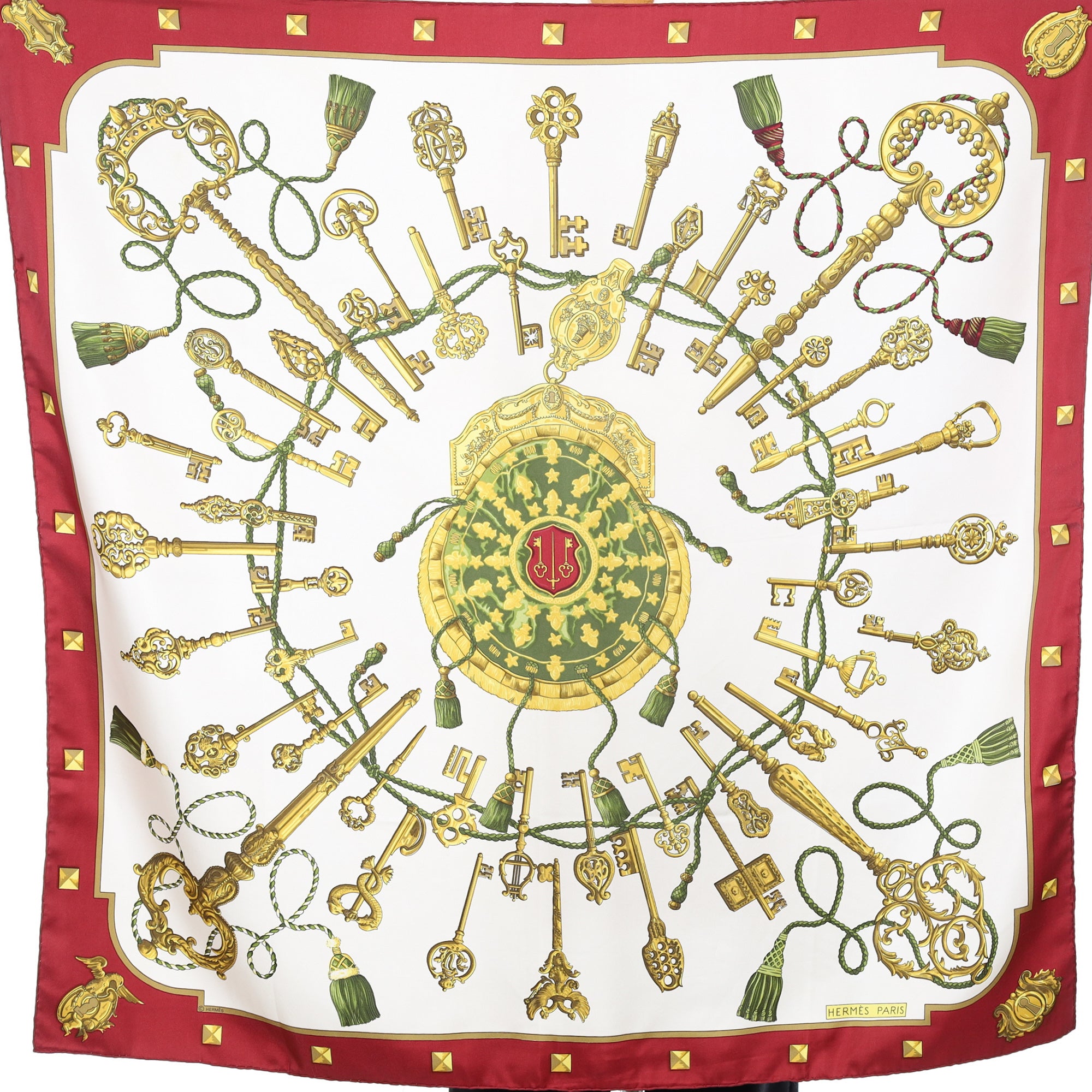 Hermès Les Cles Silk Scarf