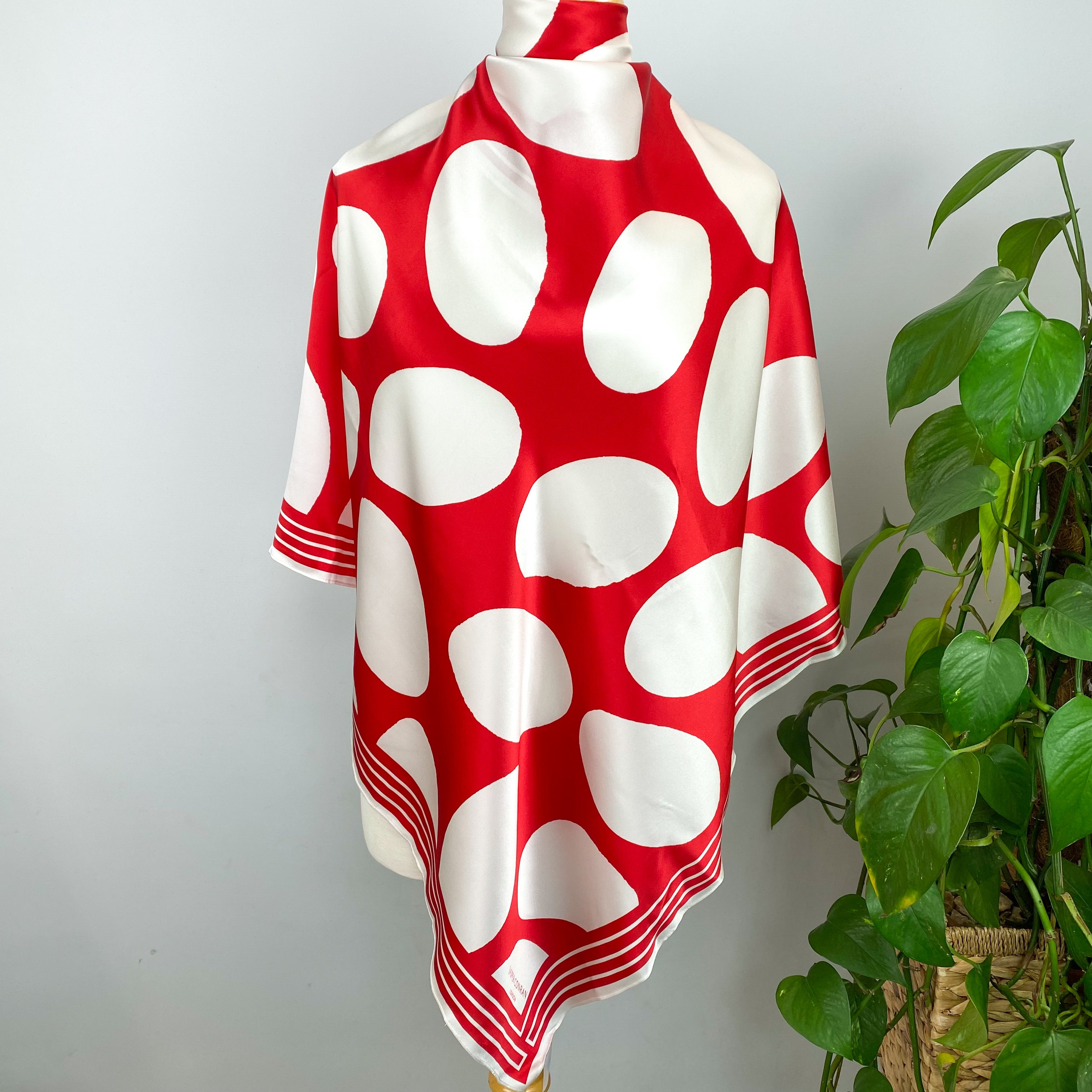 Spotty Red Jasper Conran Silk Scarf