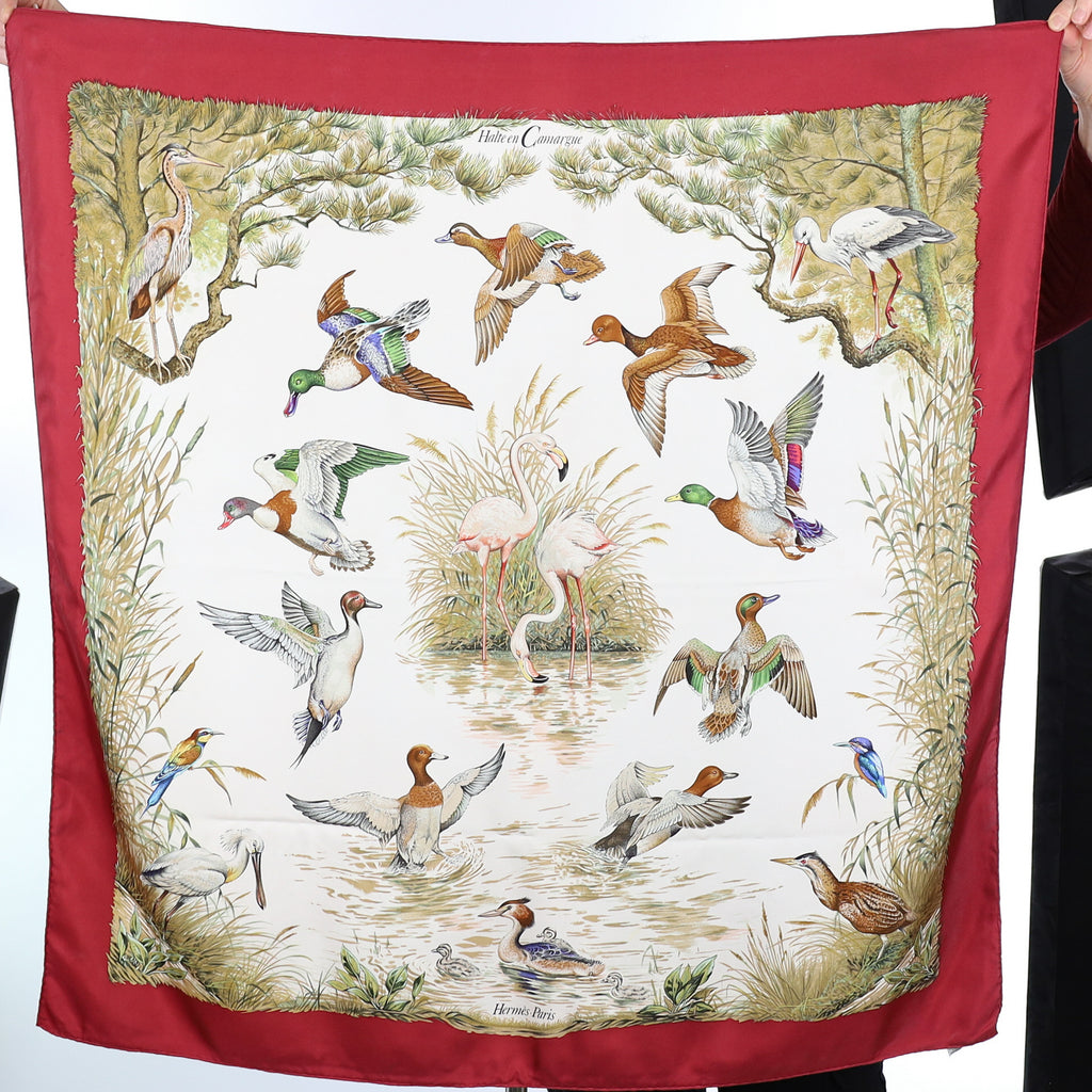 Hermès Halte en Camargue Silk Scarf