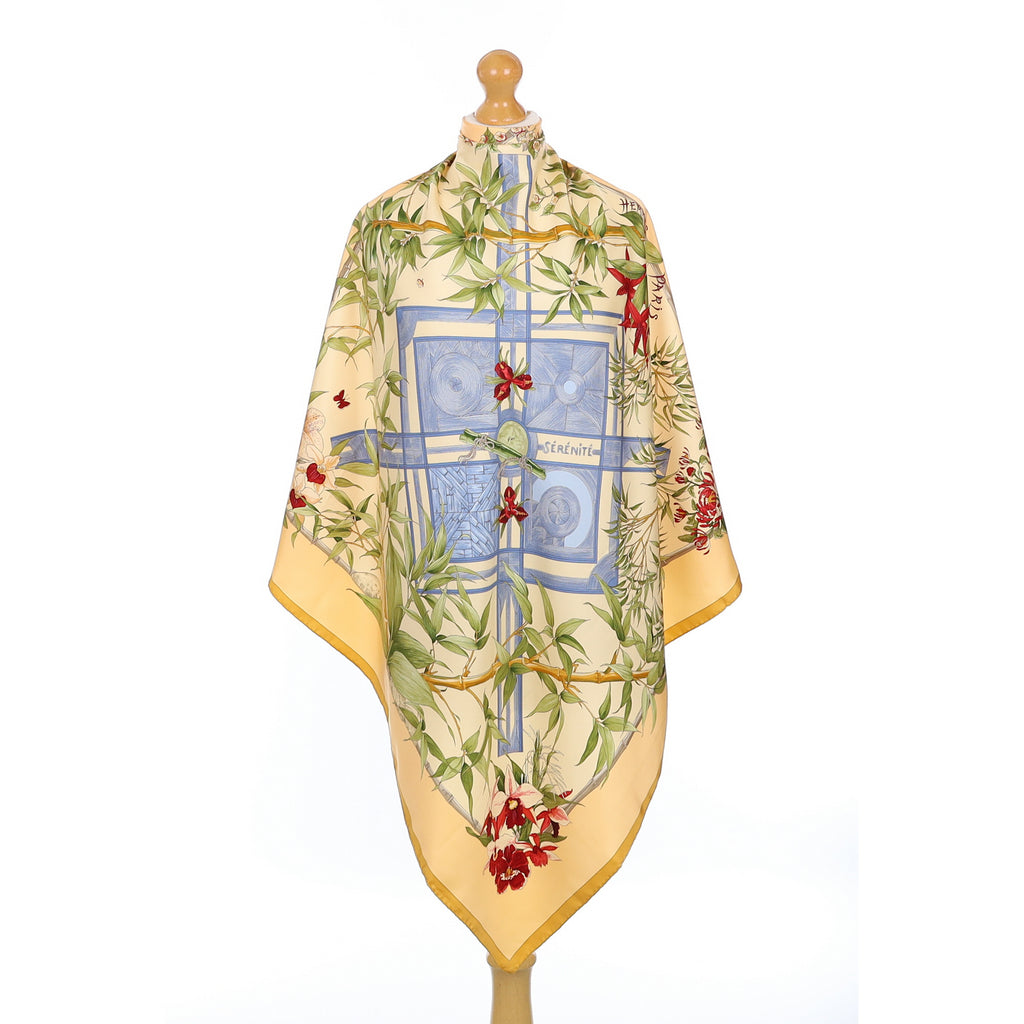 Pristine Hermès Sérénite Silk Scarf Quite Rare