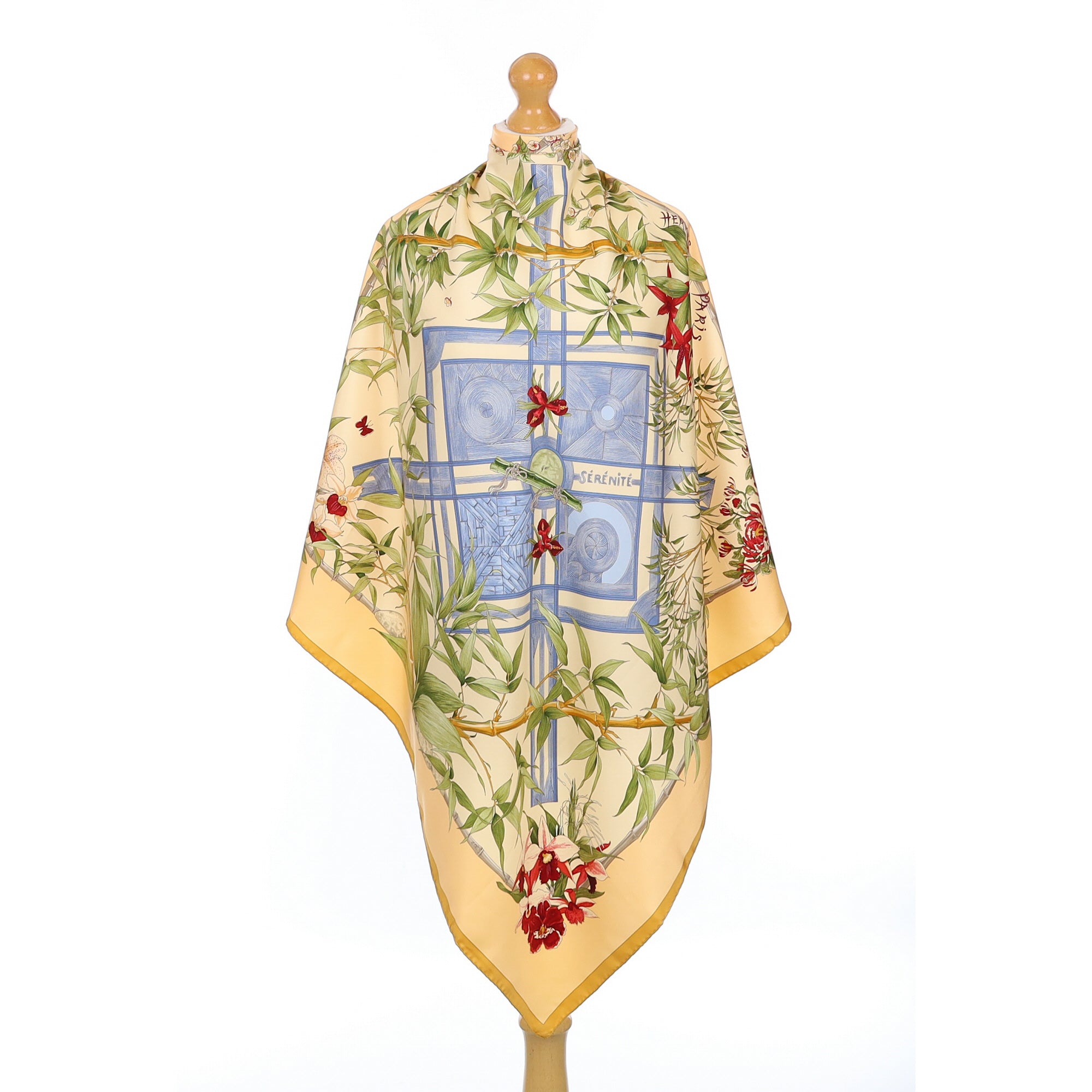 Pristine Hermès Sérénite Silk Scarf Quite Rare