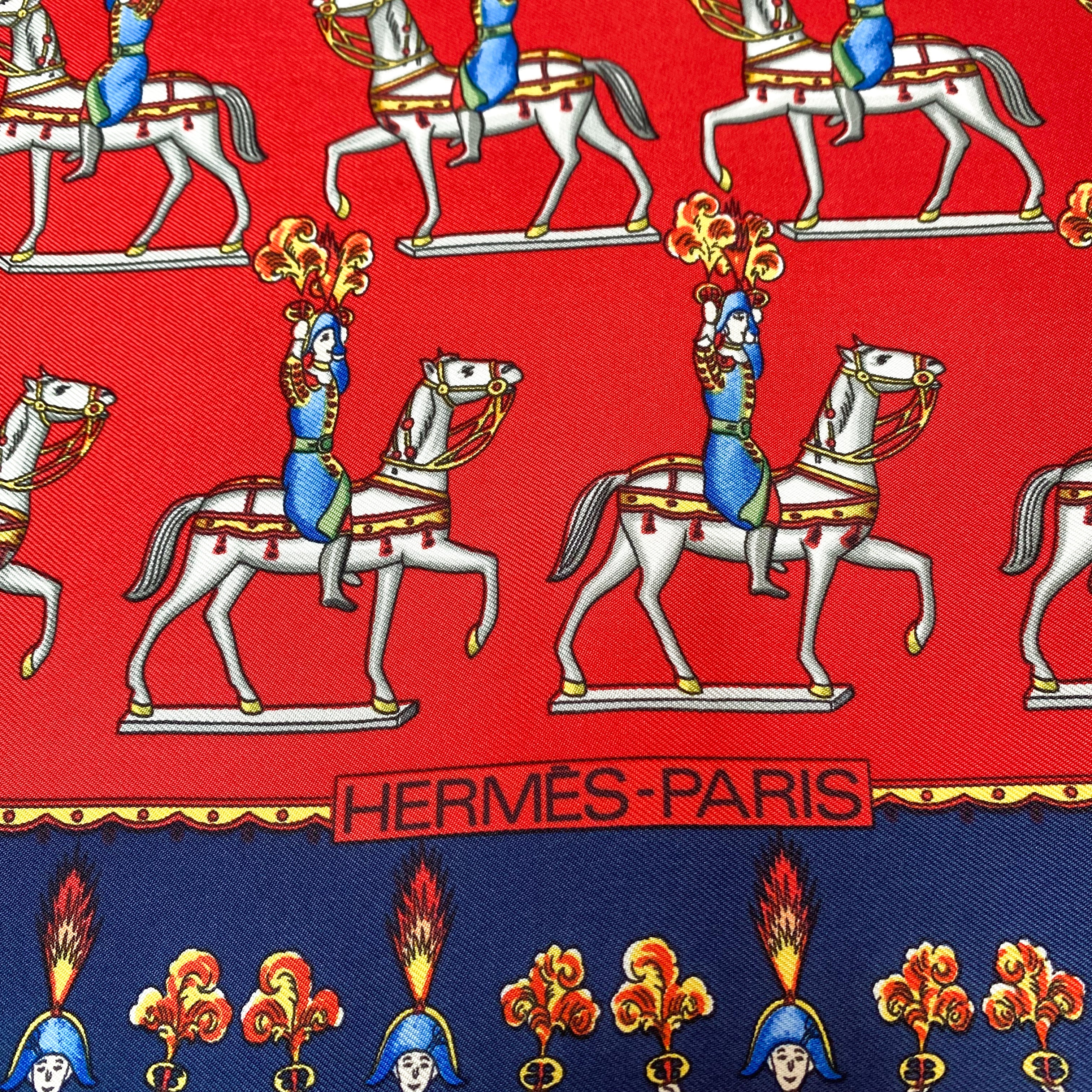 Boxed Hermès Les Artificiers 1987 Silk Scarf