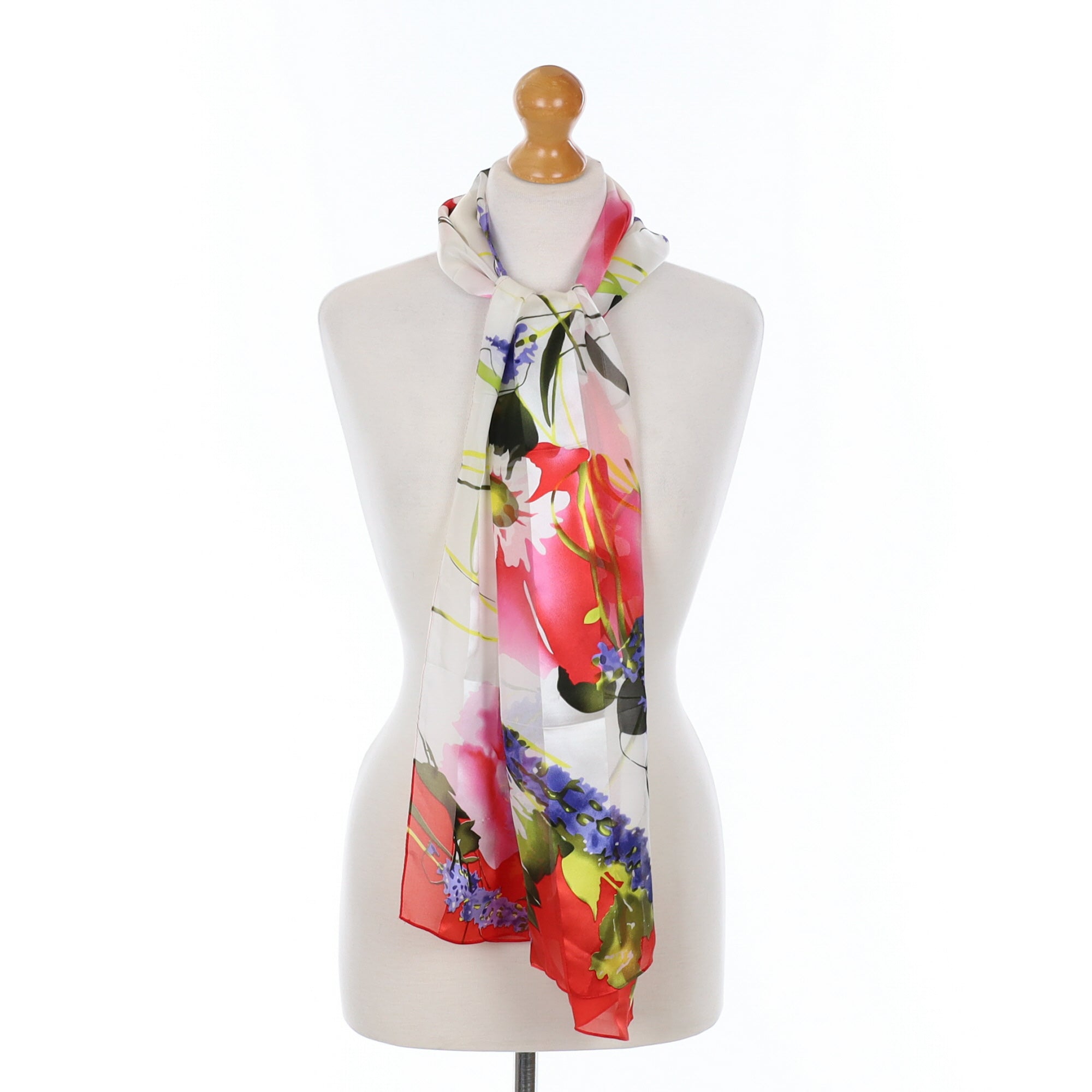 Brand New Cynthia Rowley Bright Floral Silk Scarf