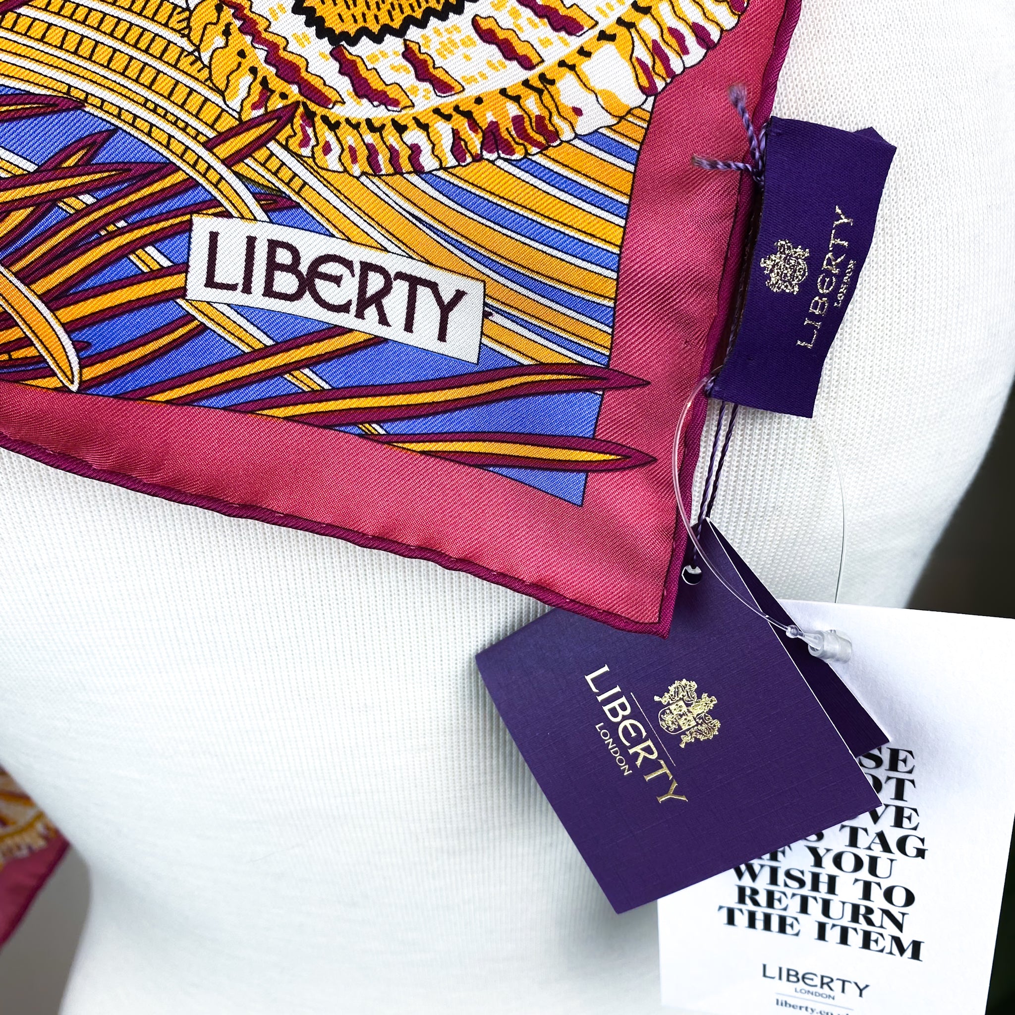 Brand New Boxed Liberty Designer Silk Scarf