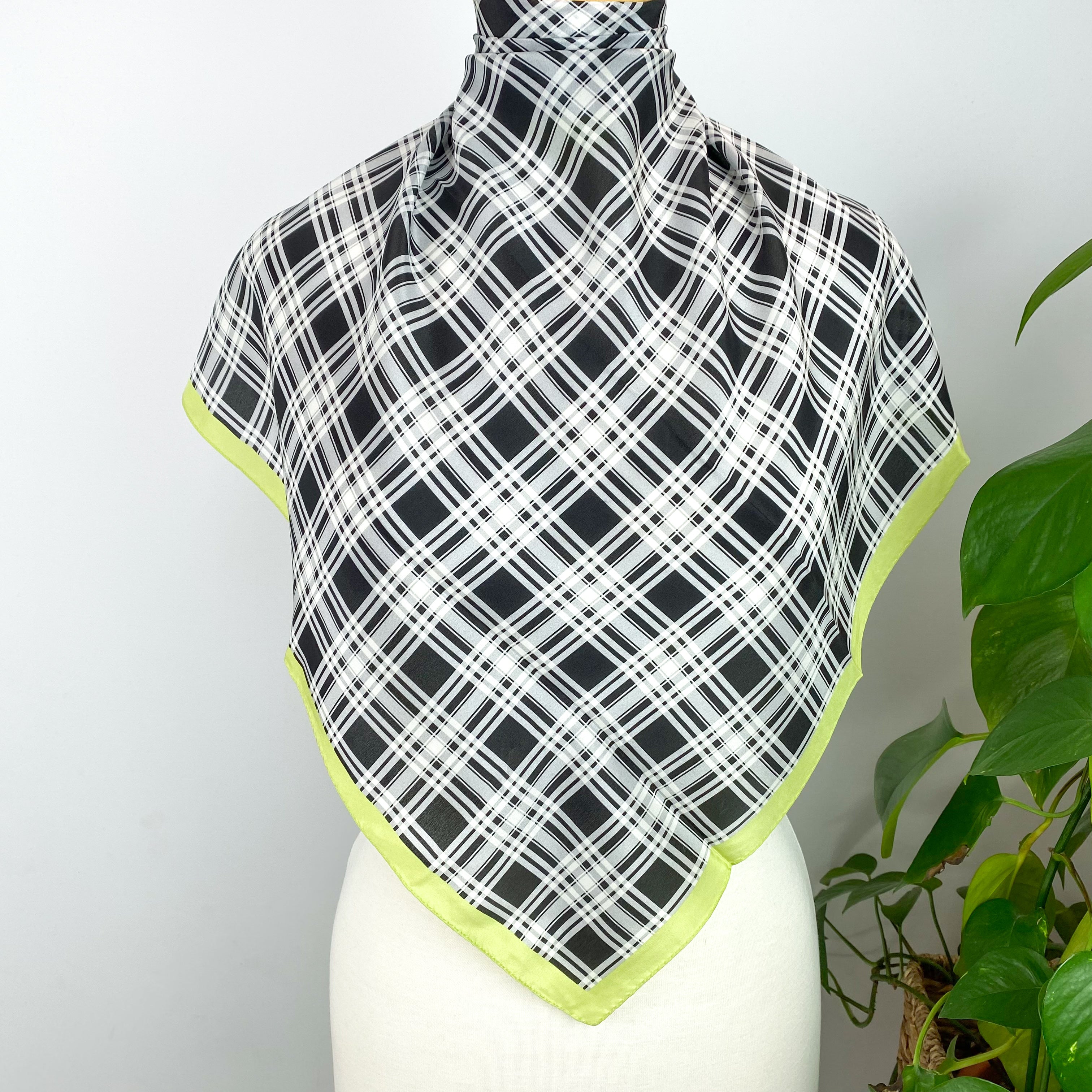 Liz Claiborne Check Silk Scarf