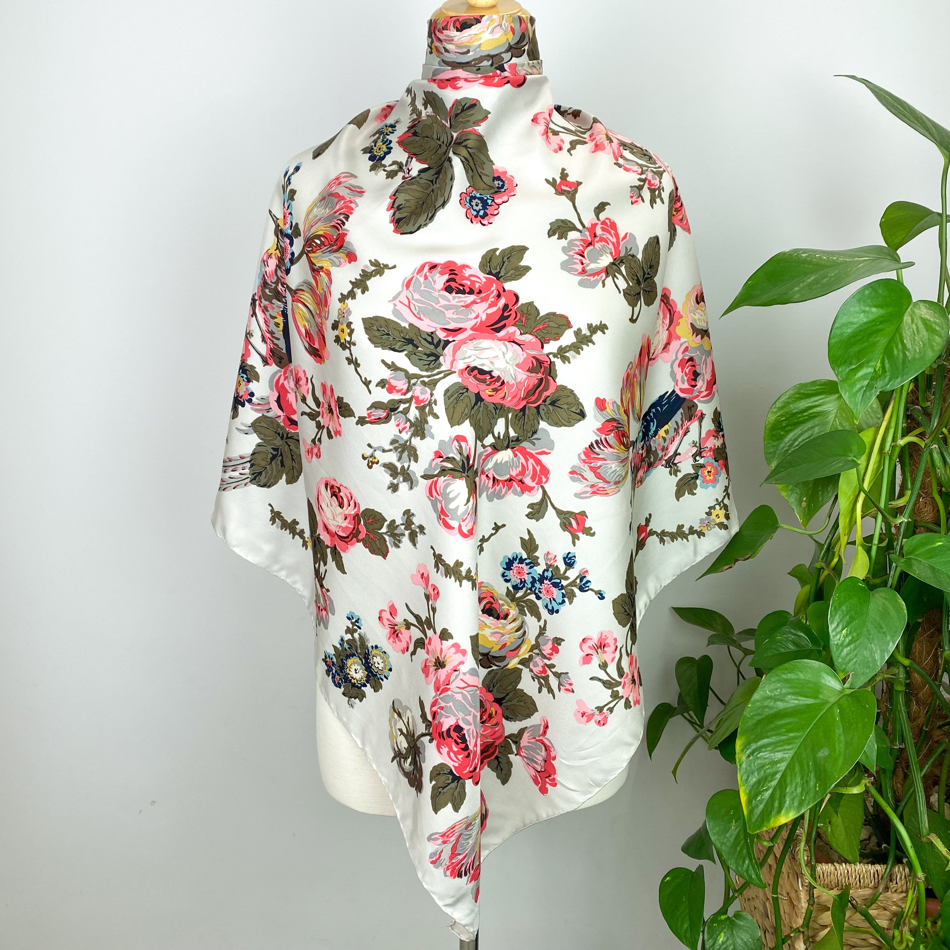 Joules Floral Silk Scarf
