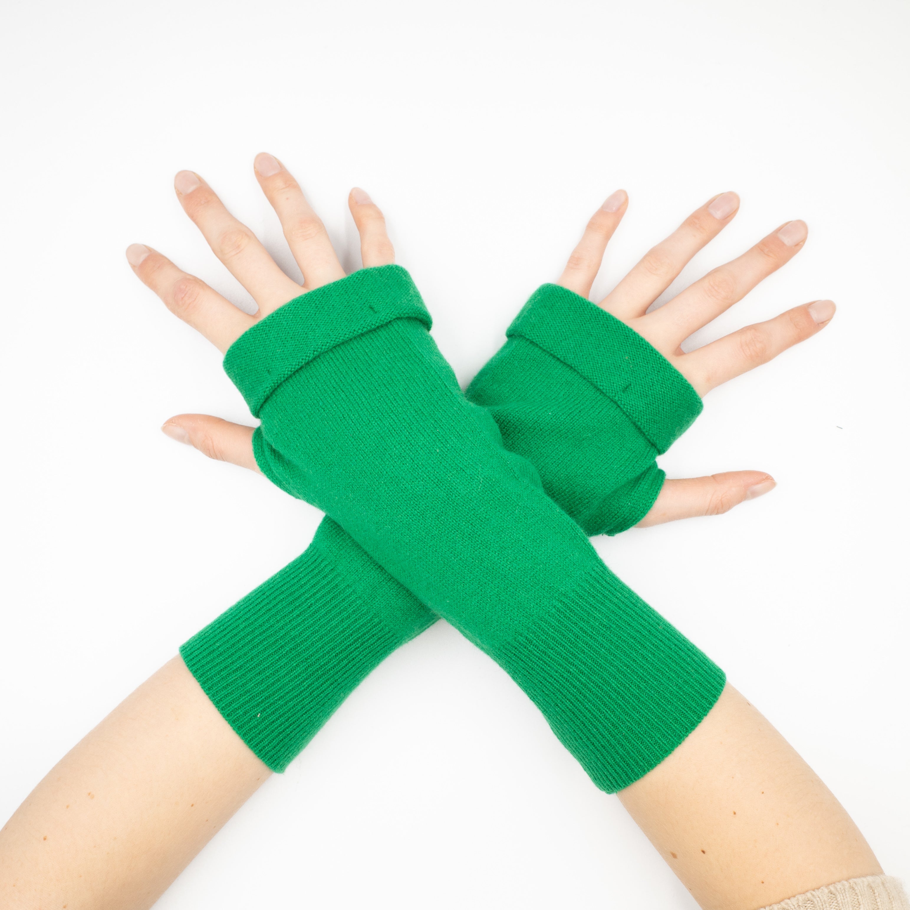 Shamrock Green Fingerless Gloves